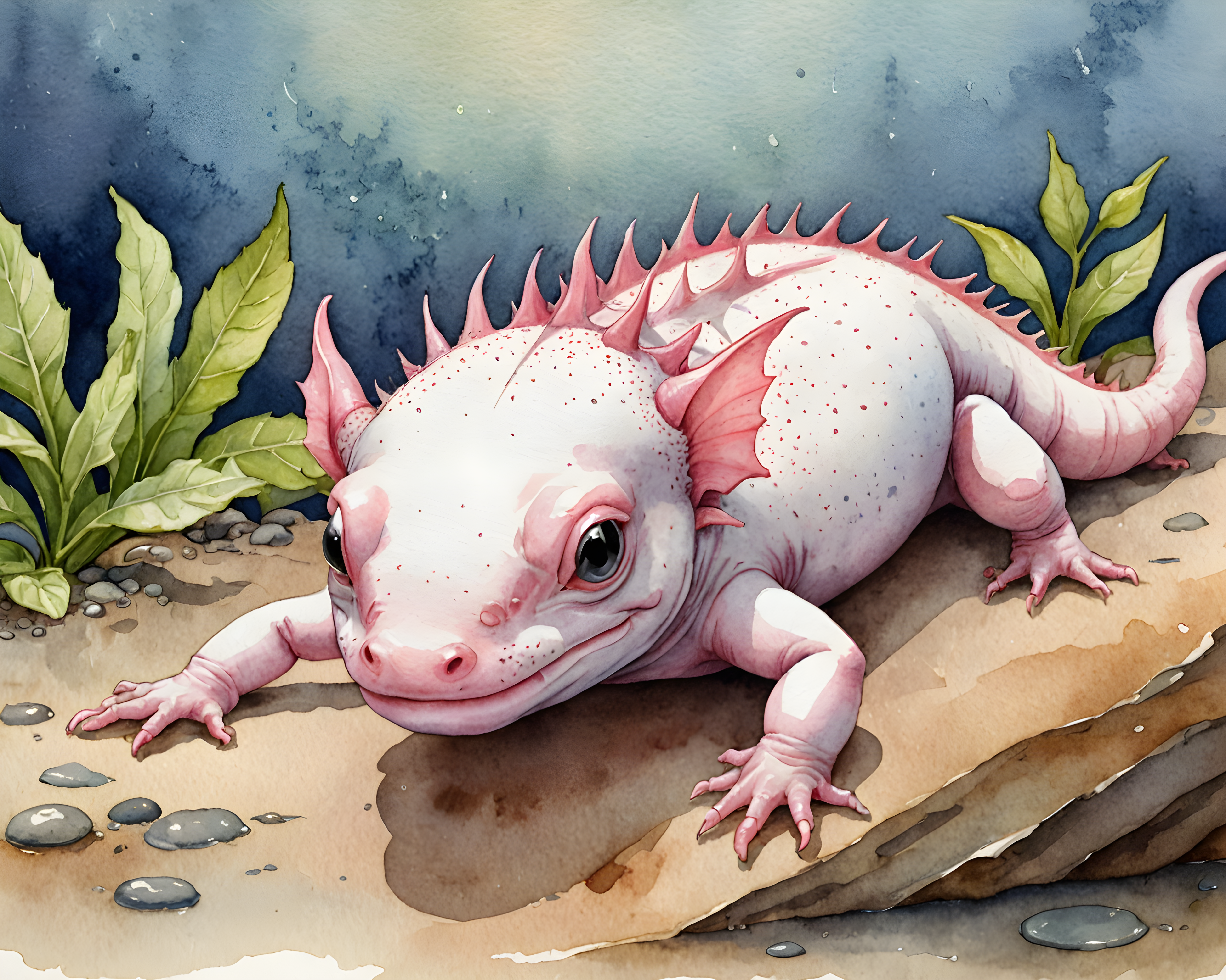 Axolotl — Watercolor (Savage)
