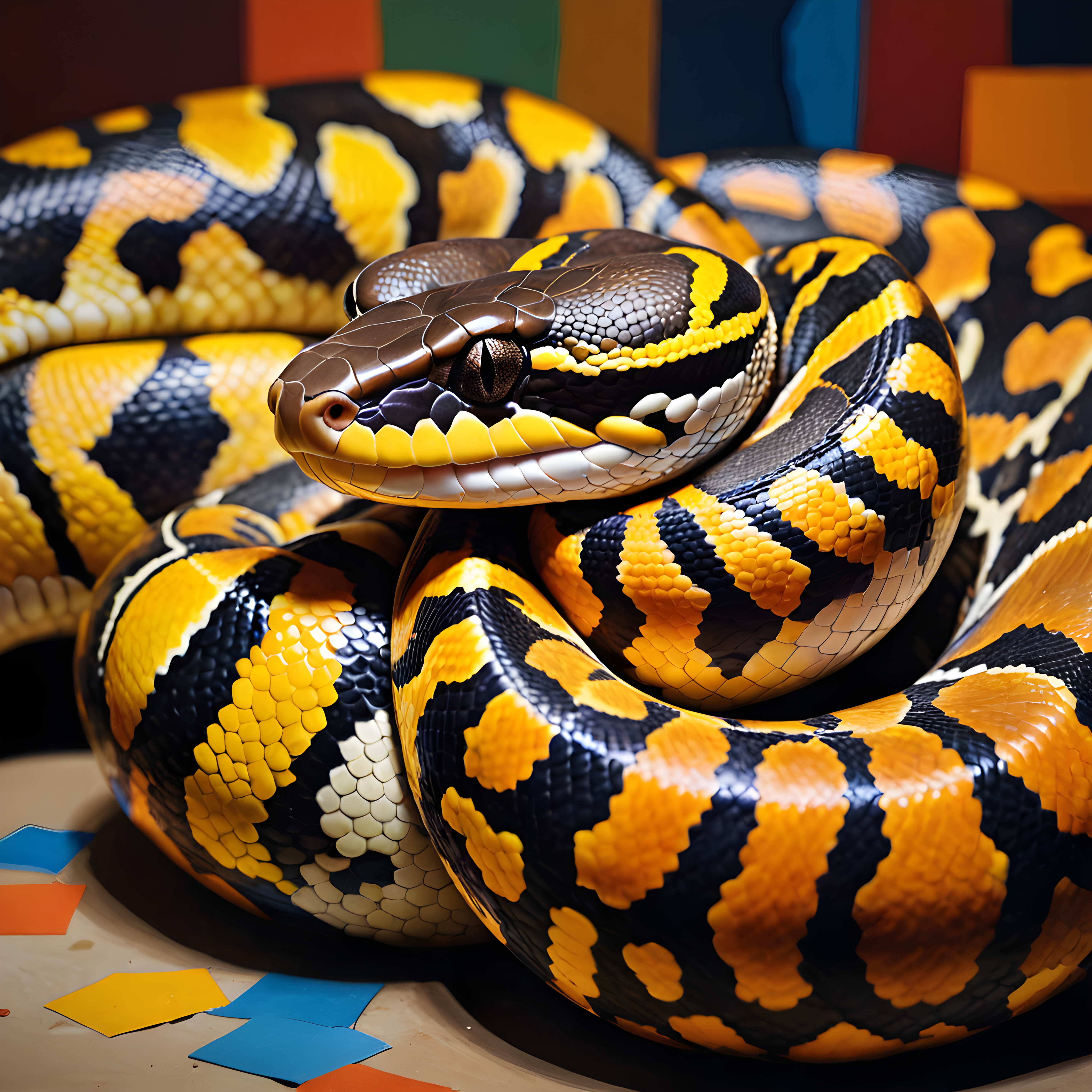 Ball Python — Abstract (Sleepy)