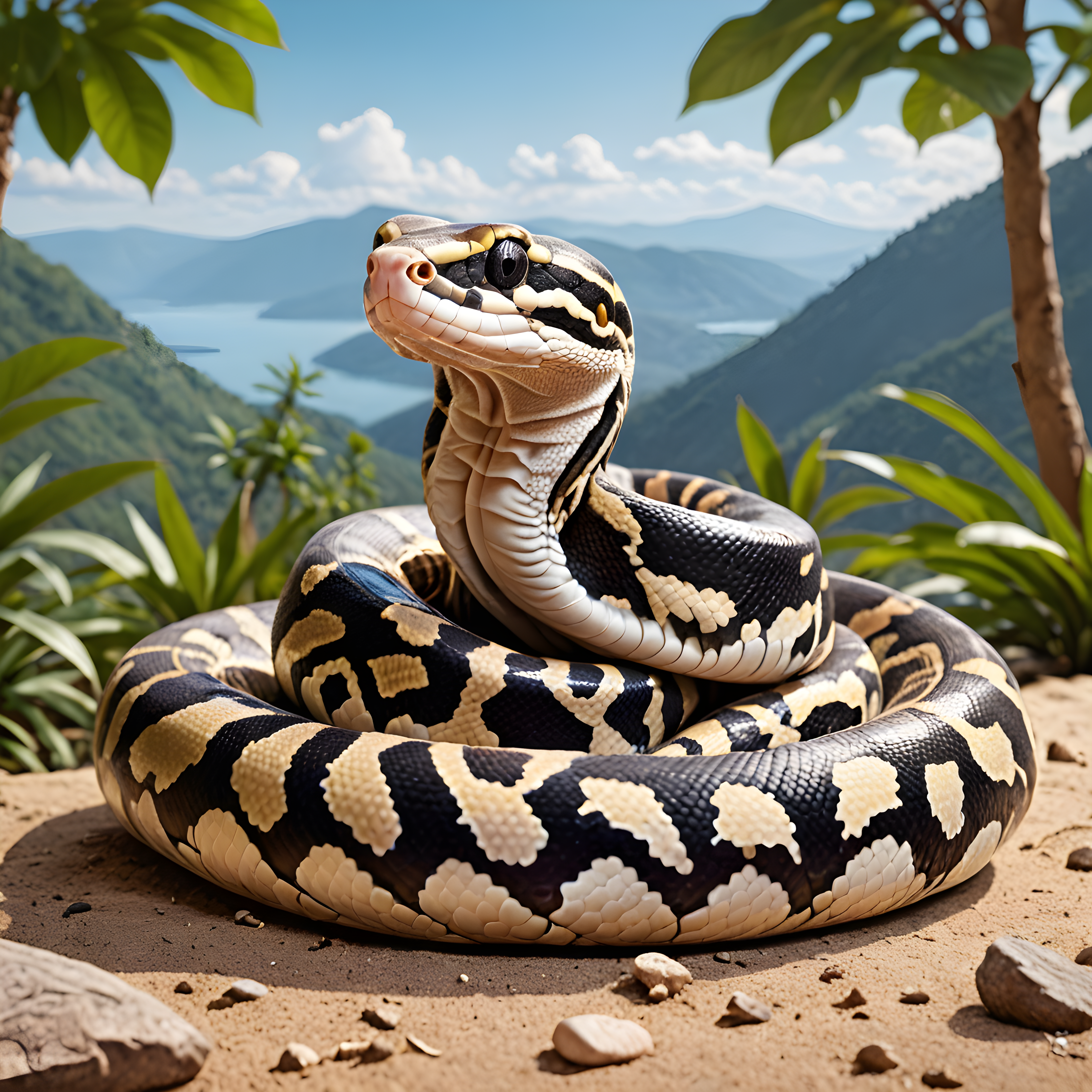 Ball Python — Line Art (Savage)