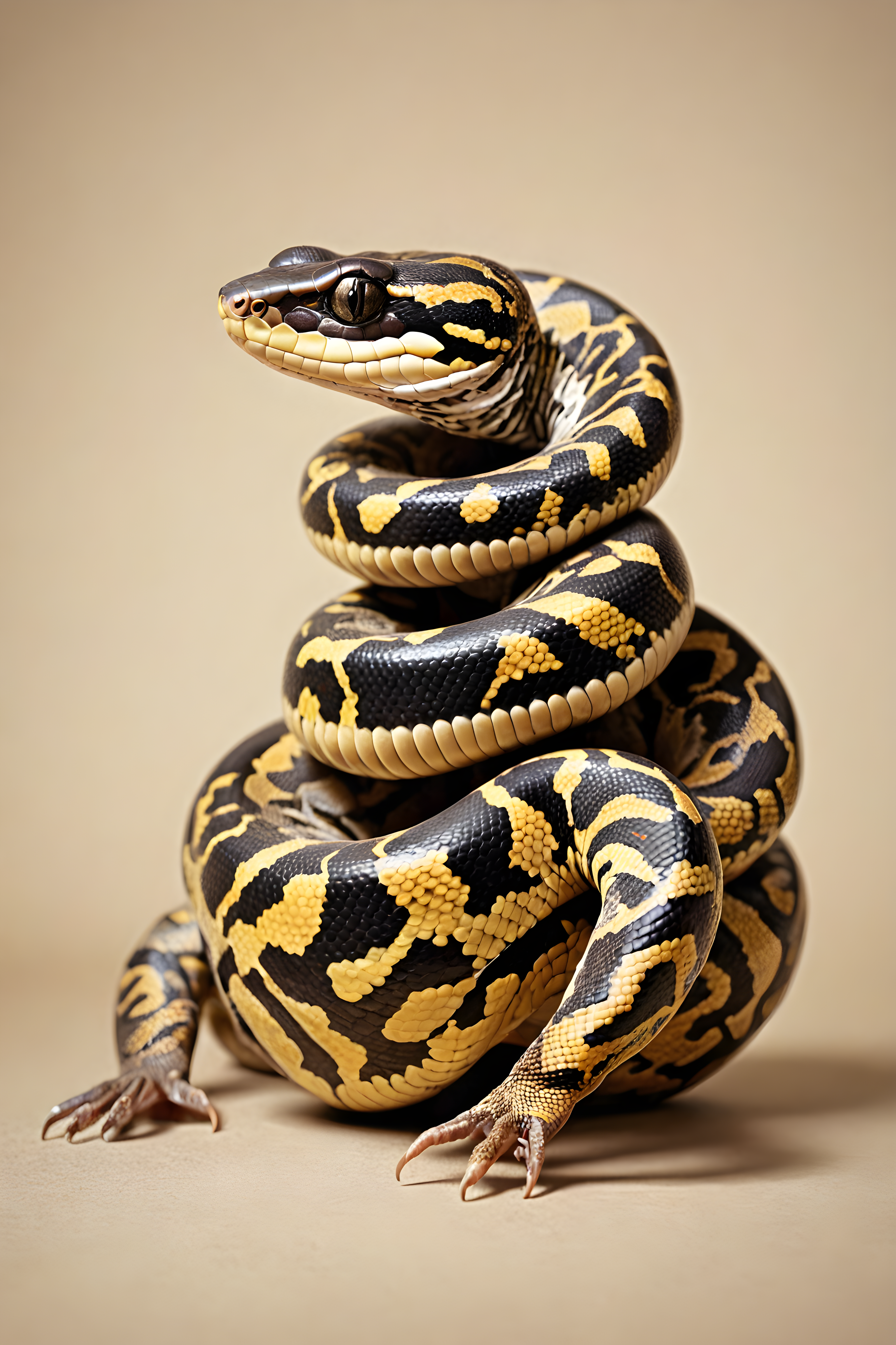 Ball Python — Retro (Playful)