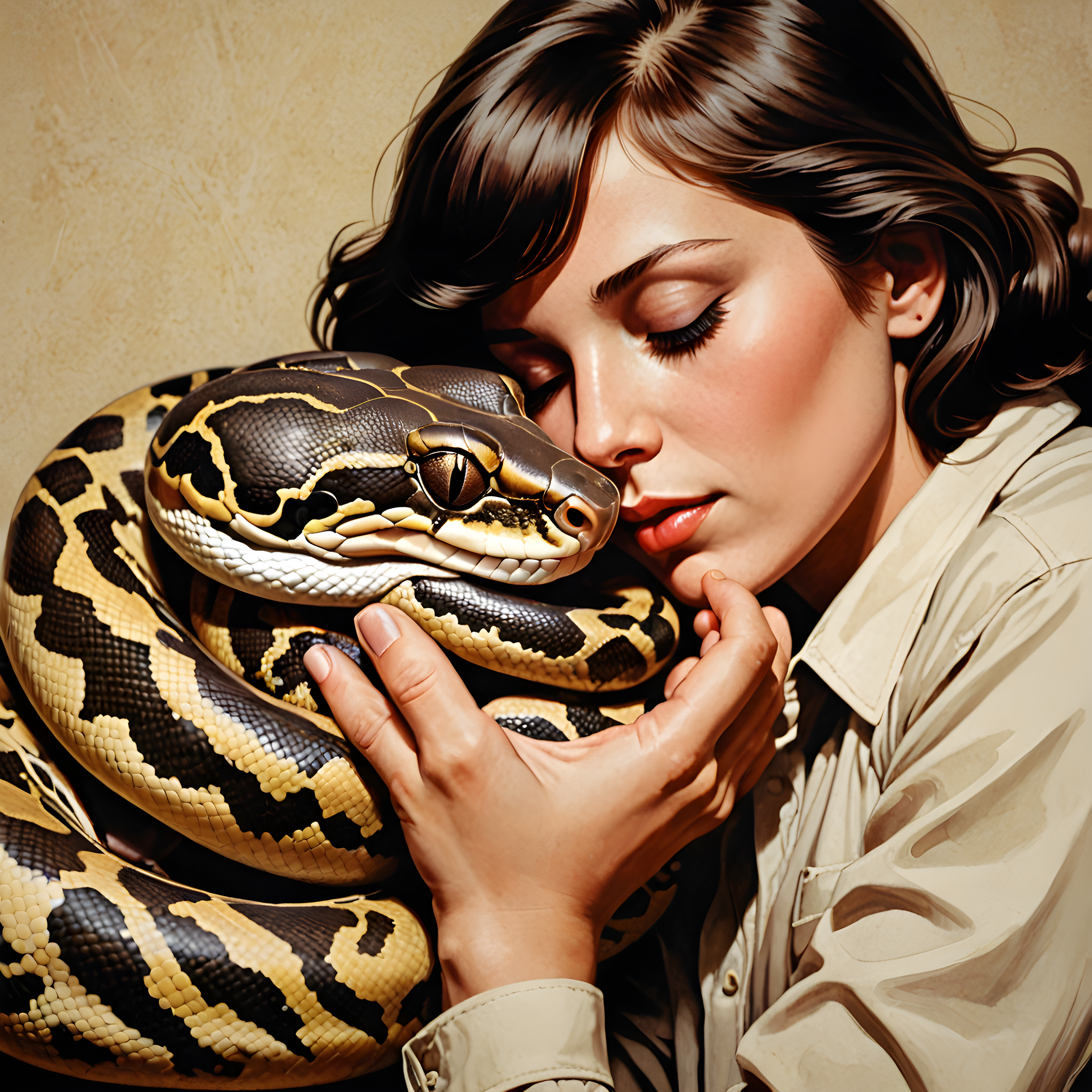 Ball Python — Retro (Sleepy)