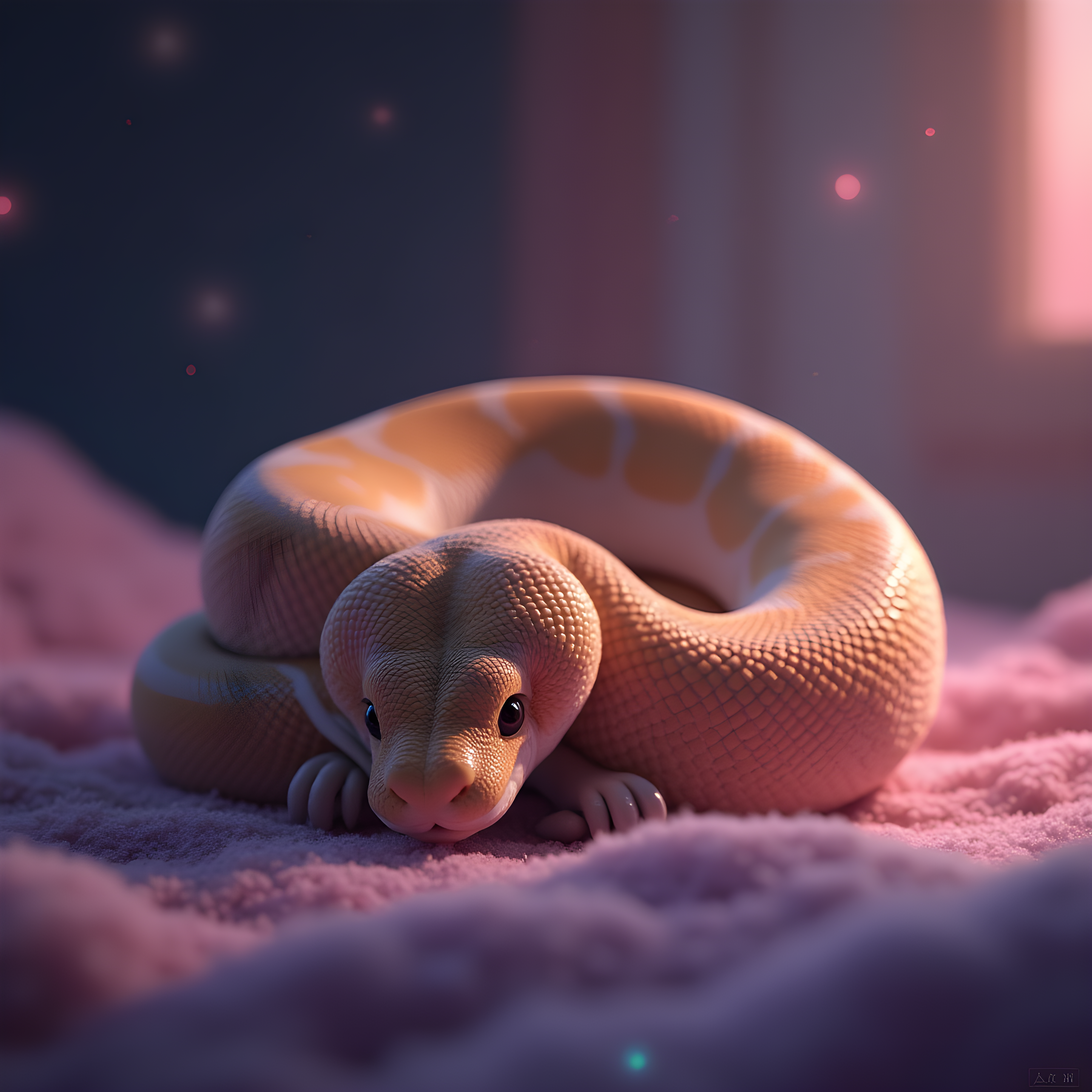 Ball Python — 3D Render (Fantasy)