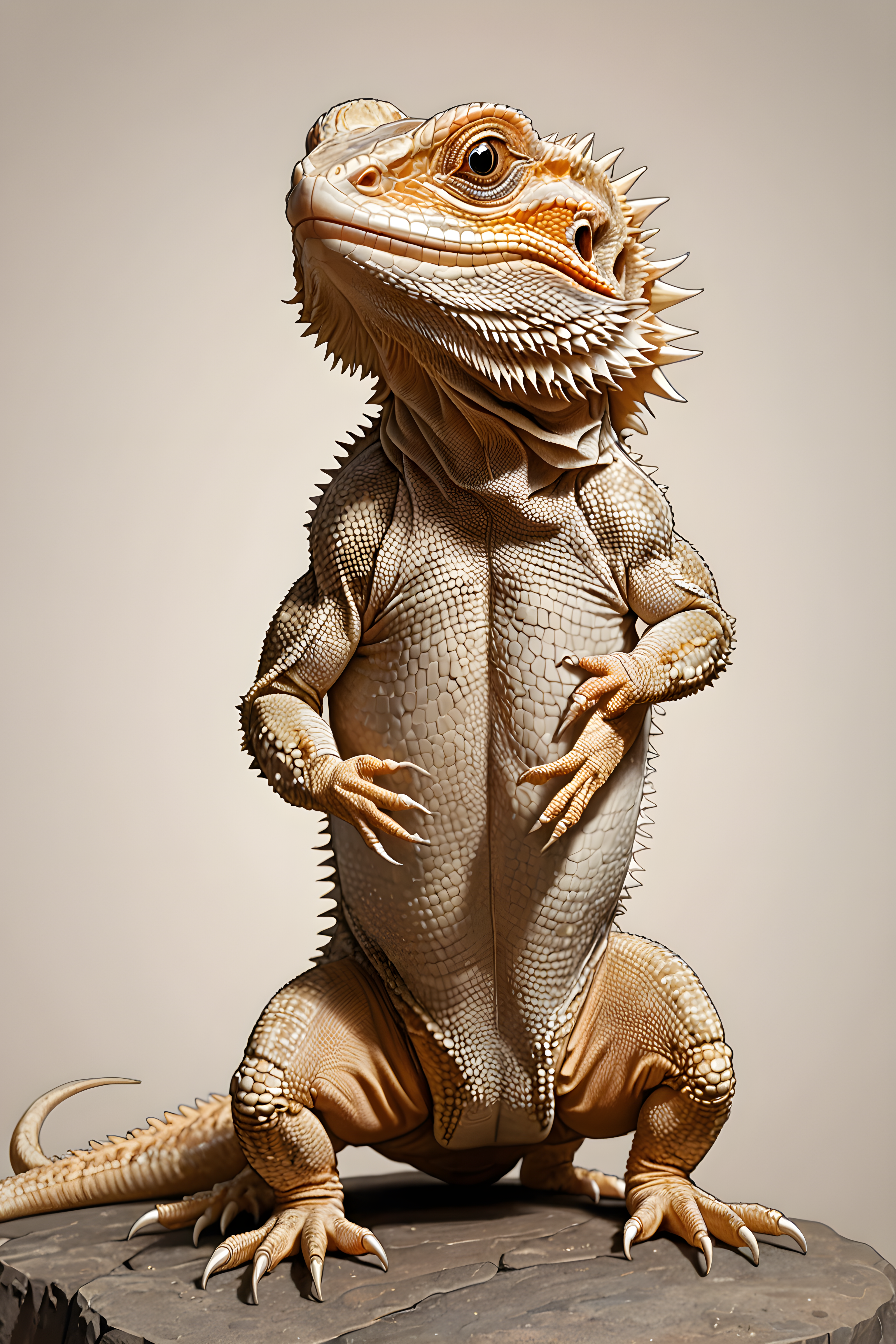 Bearded Dragon — Line Art (Happy)