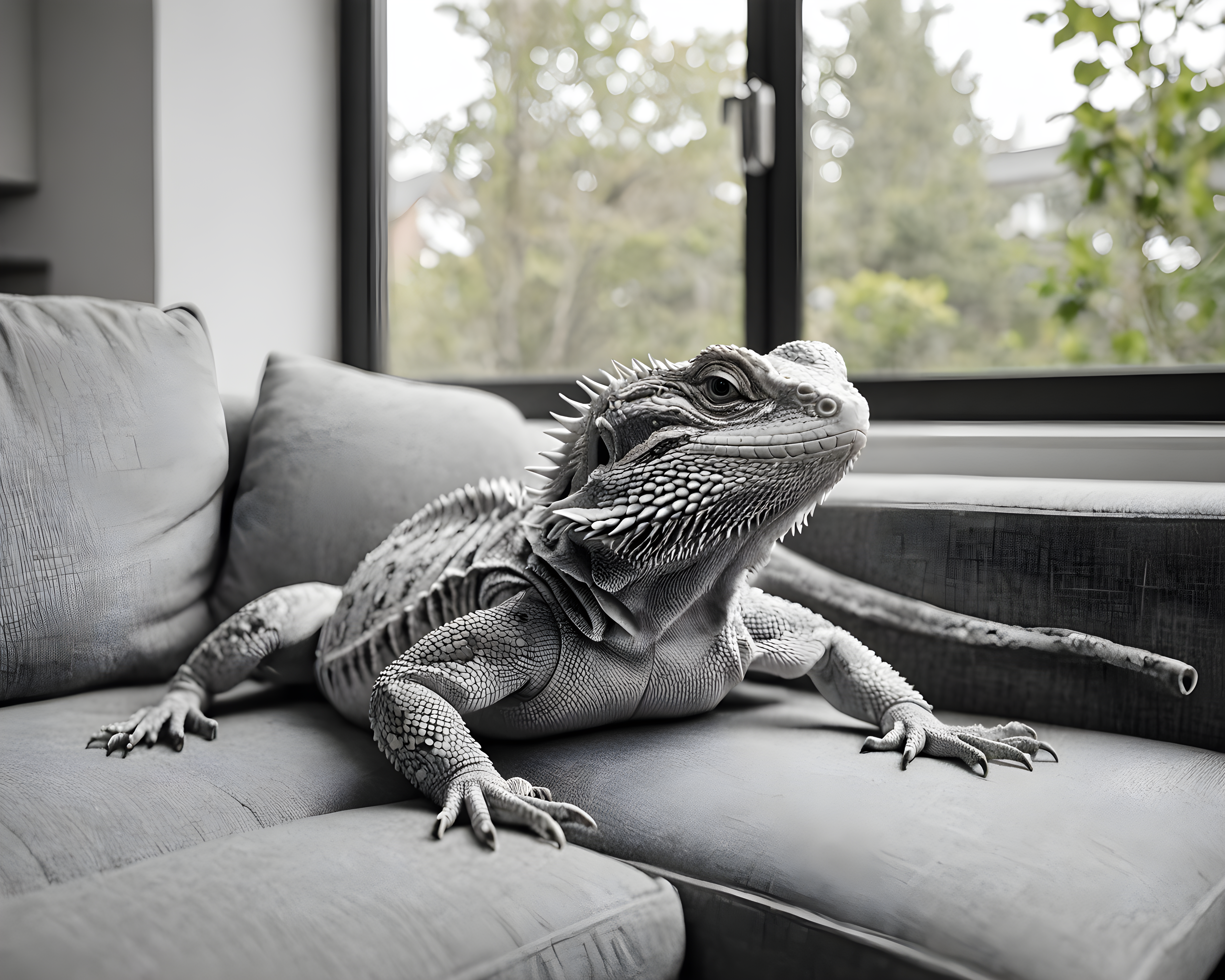 Bearded Dragon — Minimalist Line Art (Lifestyle)