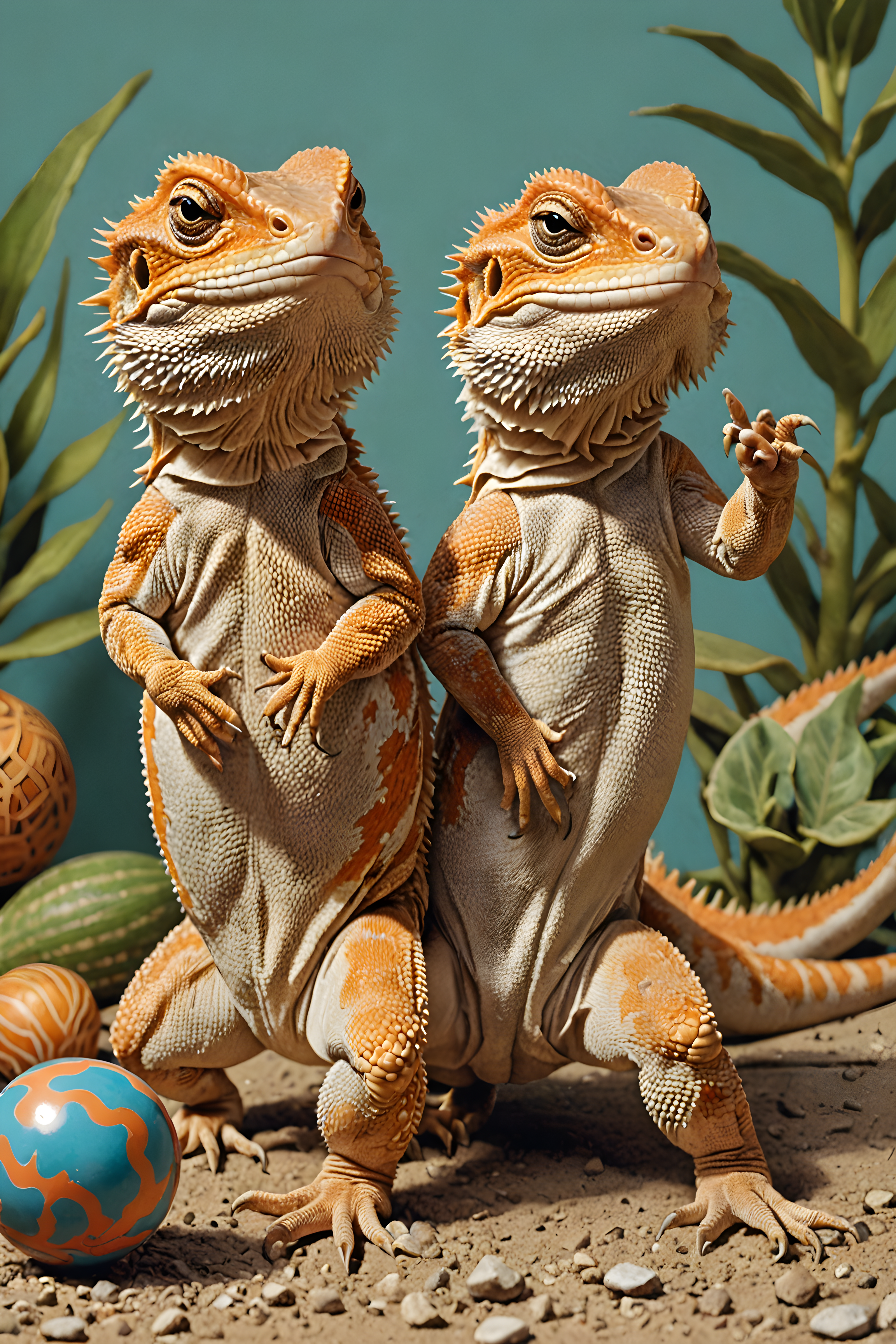 Bearded Dragon — Retro (Playful)