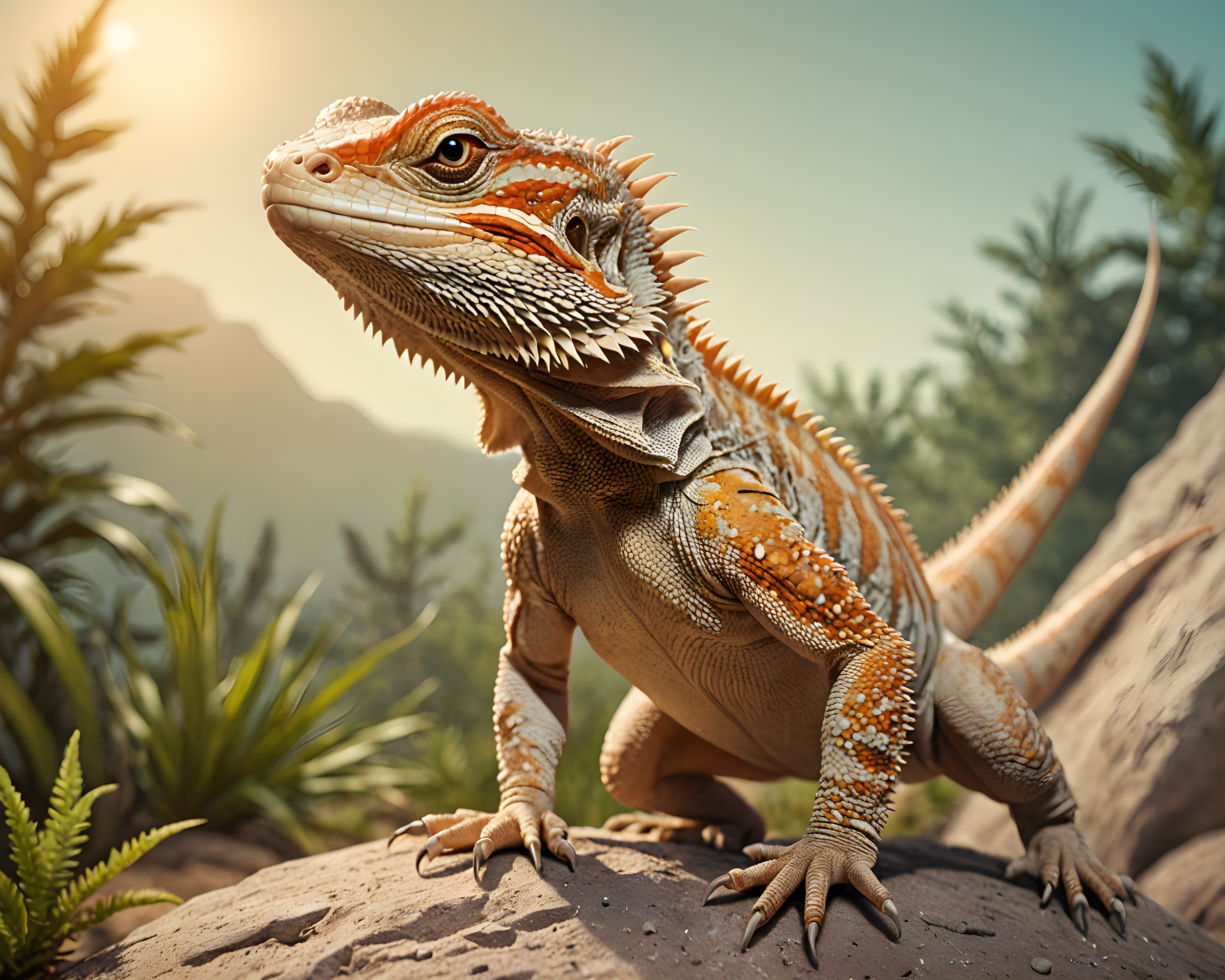 Bearded Dragon — Retro (Romantic)
