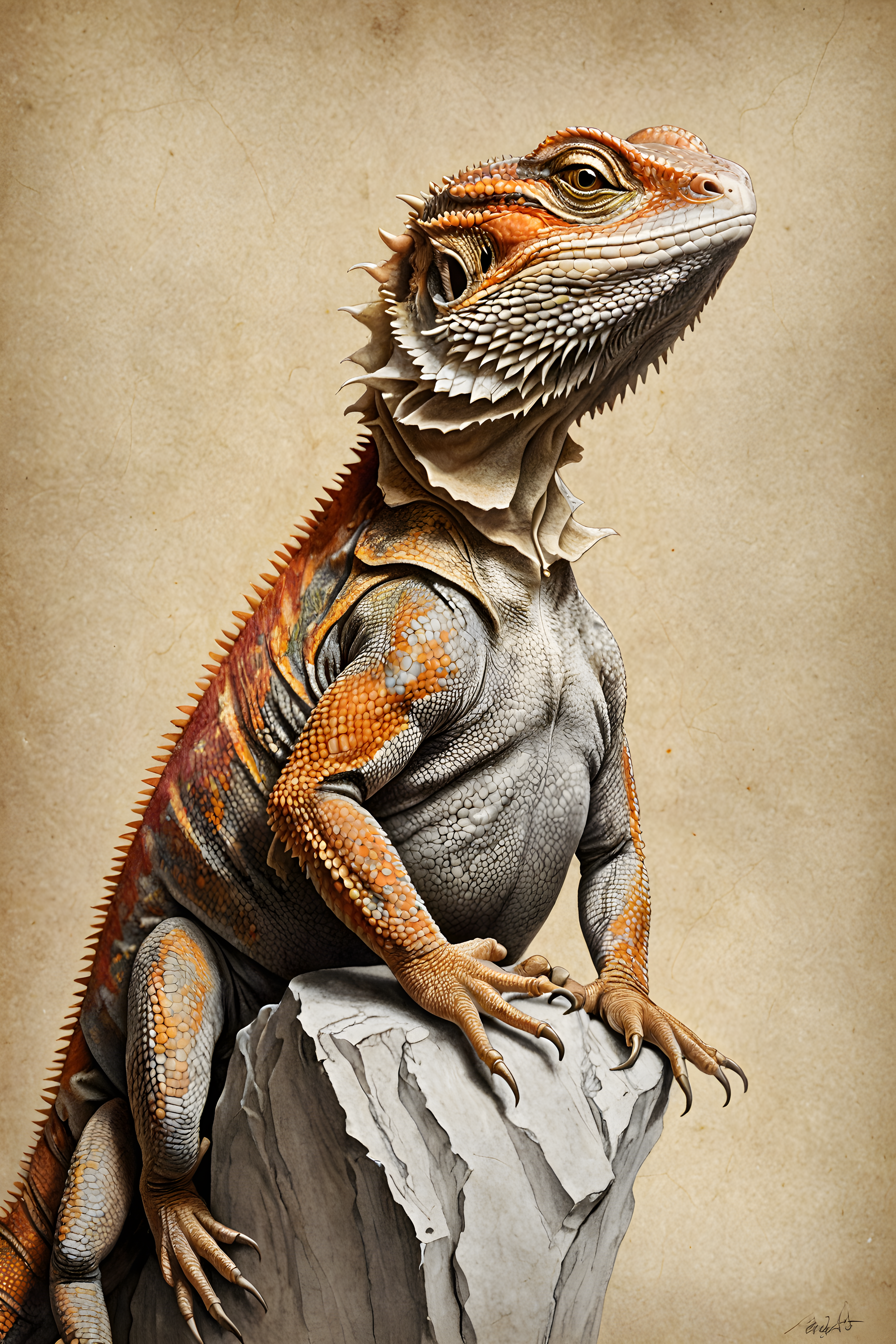 Bearded Dragon — Pencil Sketch (Luxury)