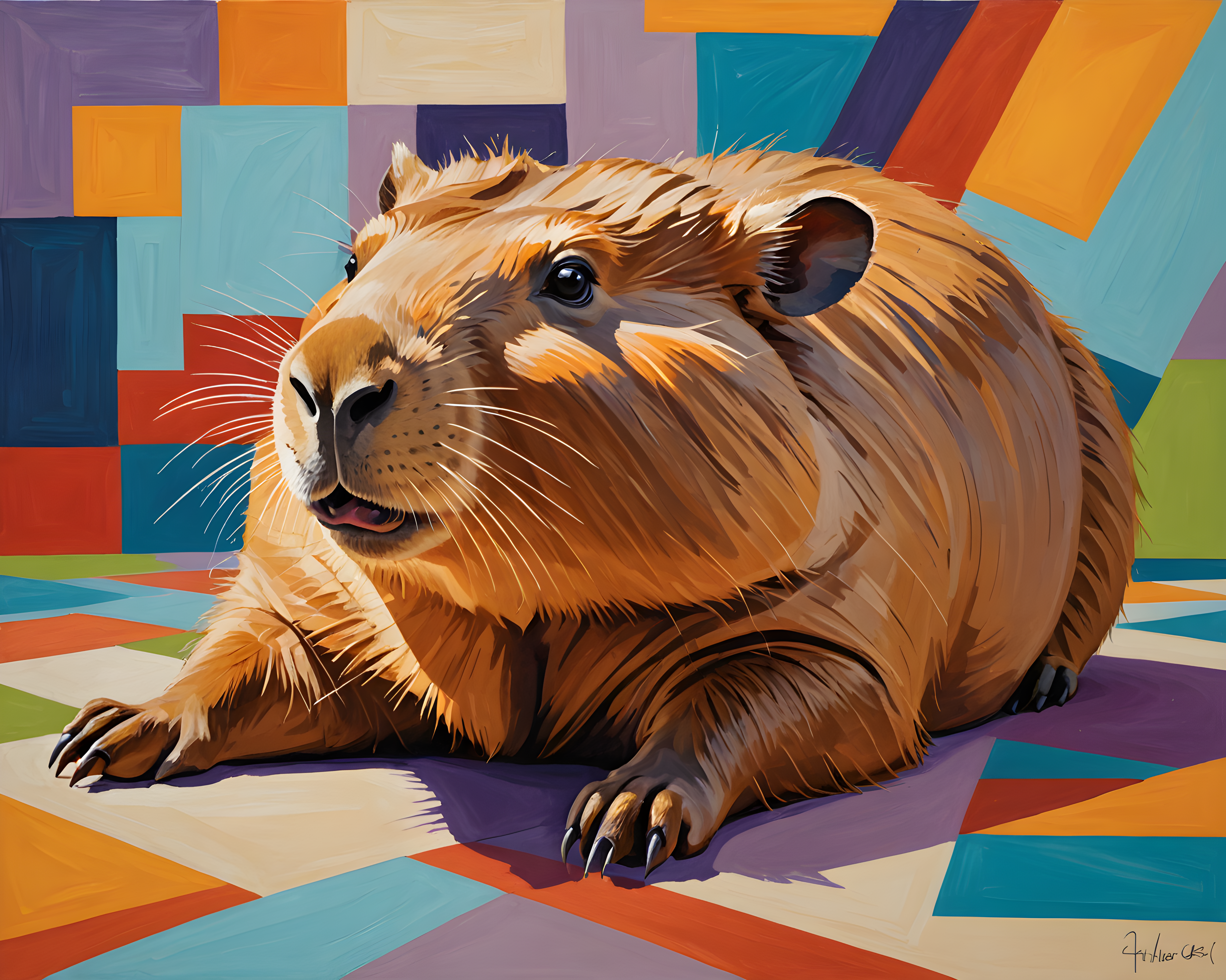 Capybara — Abstract (Playful)