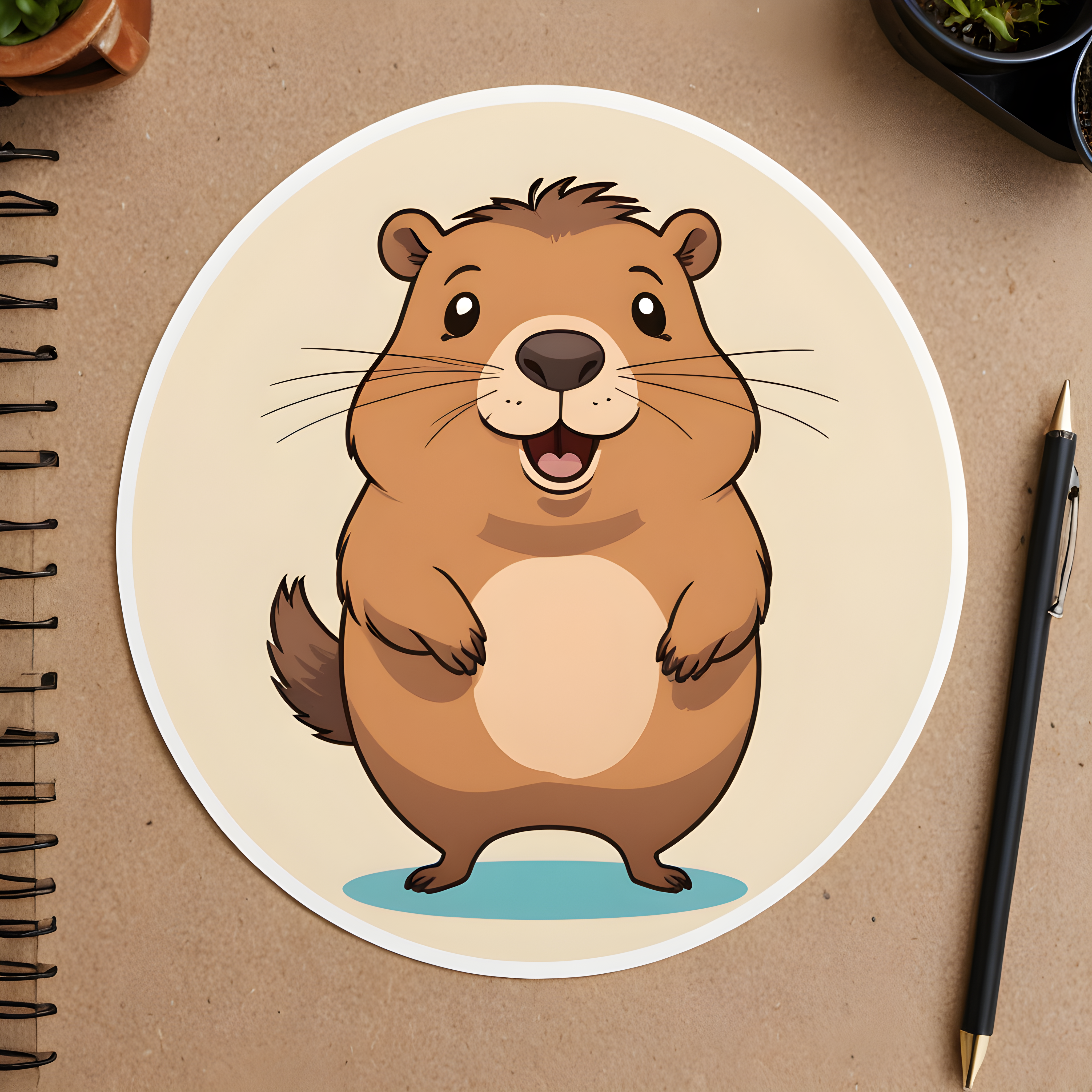 Capybara — Cartoon / Kawaii (Aesthetic)