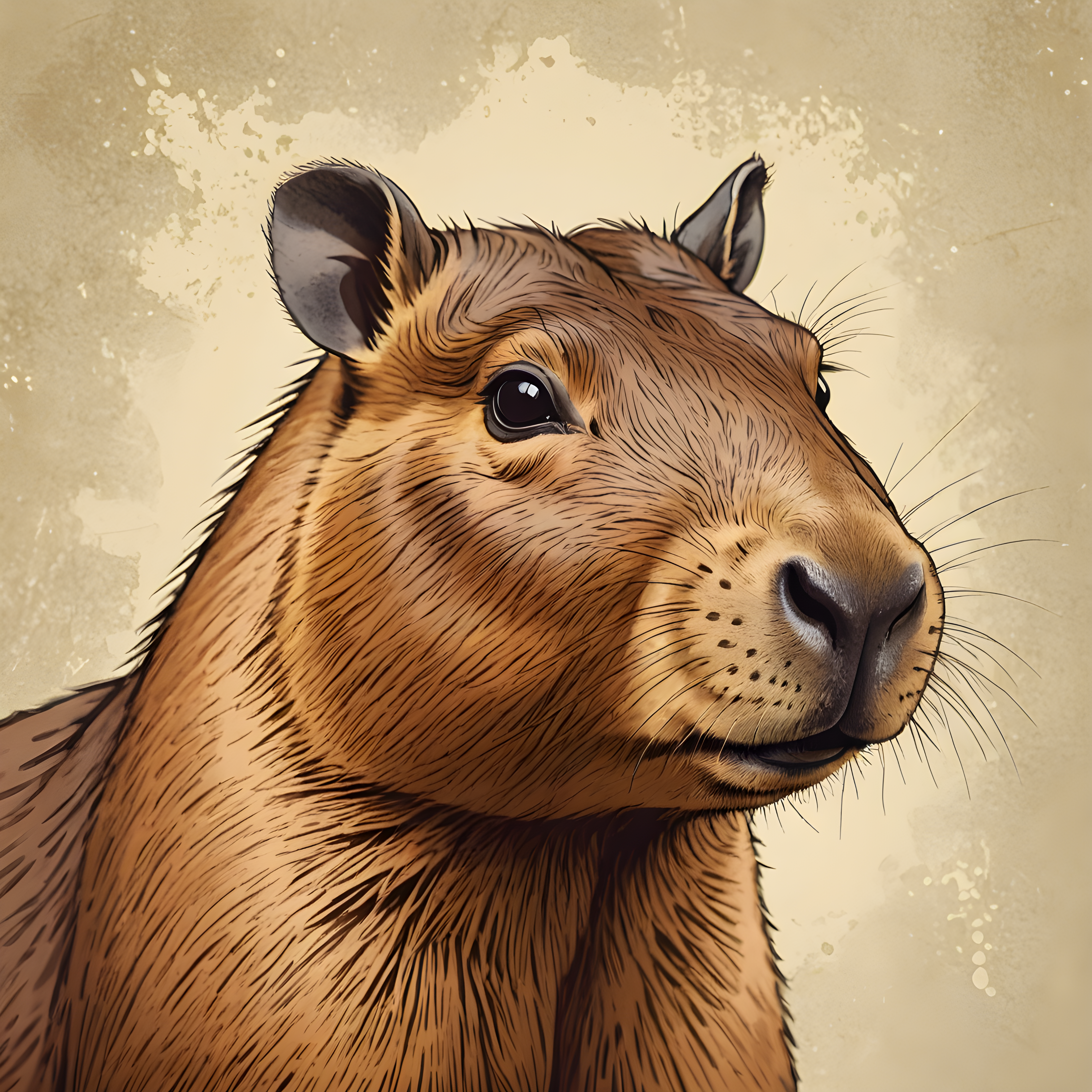 Capybara — Retro (Romantic)