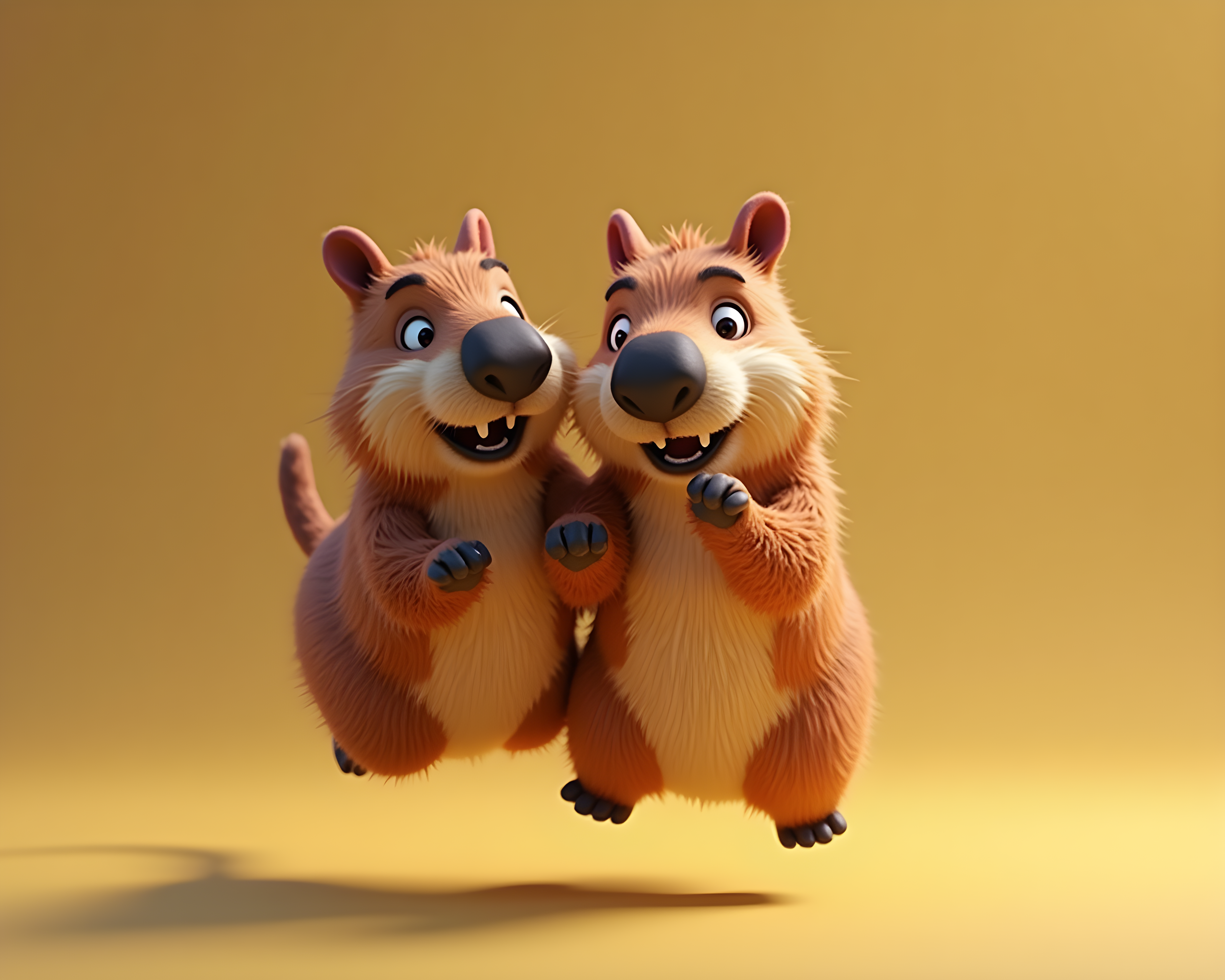 Capybara — 3D Render (Energetic)