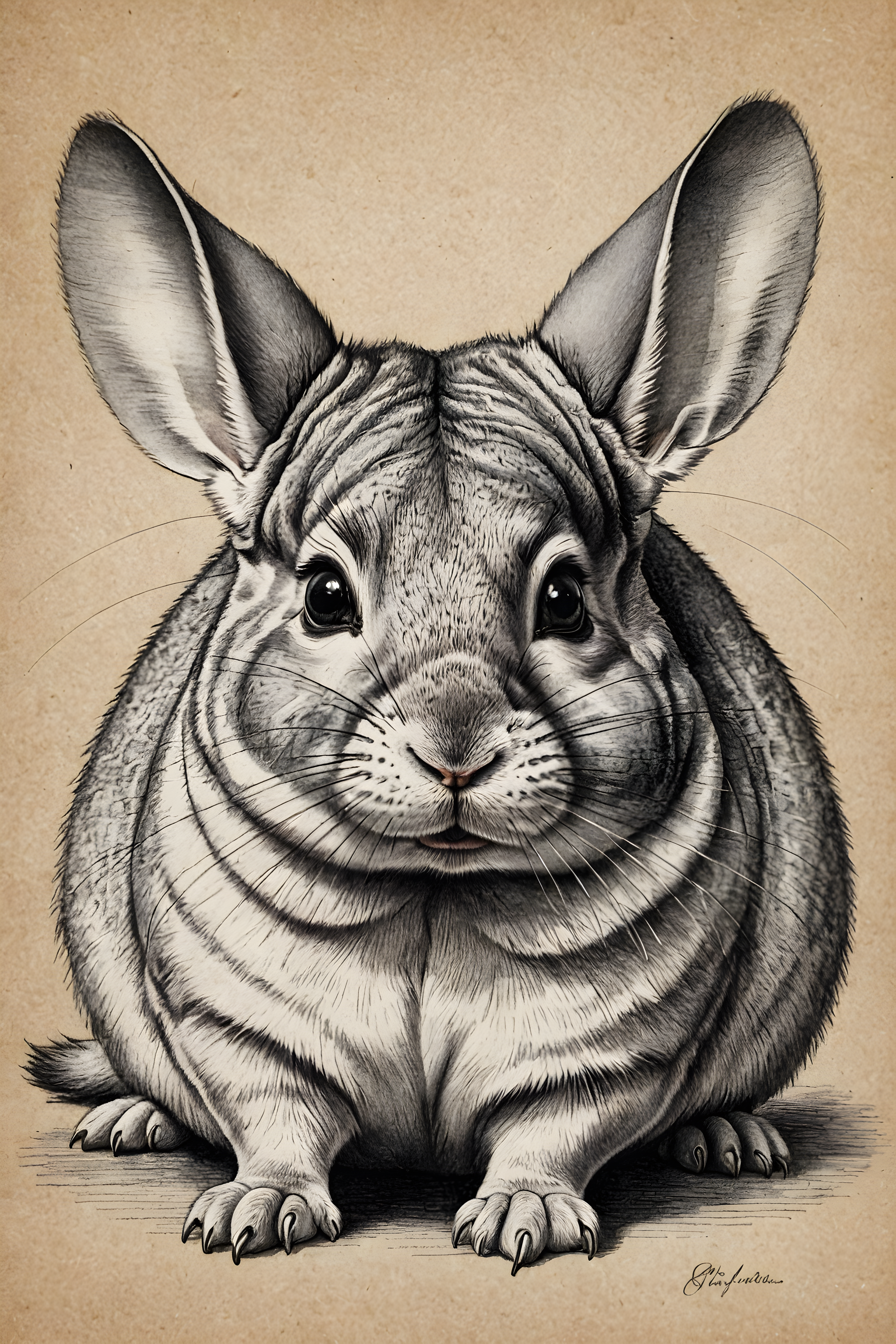 Chinchilla — Pencil Sketch (Savage)