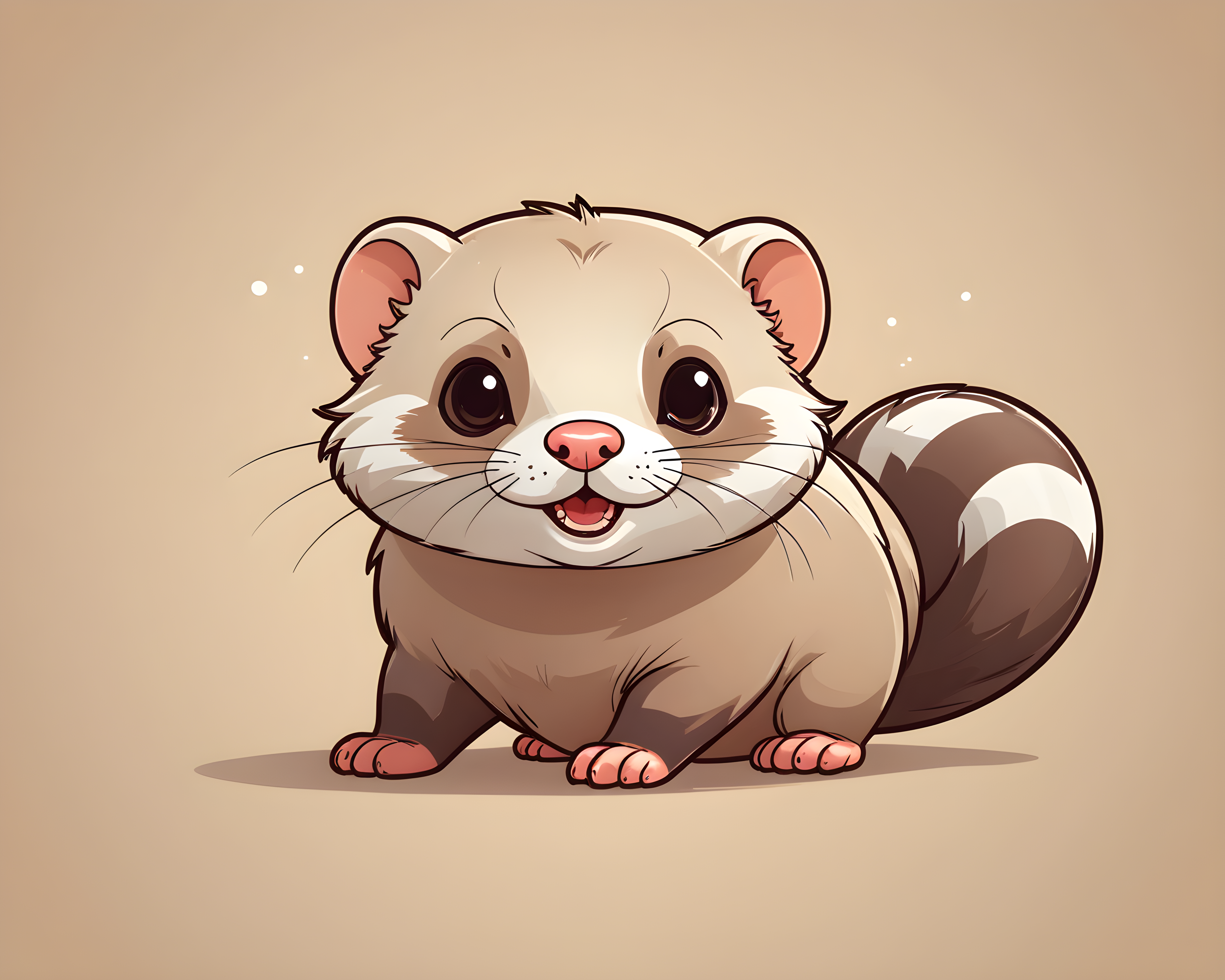 Ferret — Cartoon / Kawaii (Sleepy)