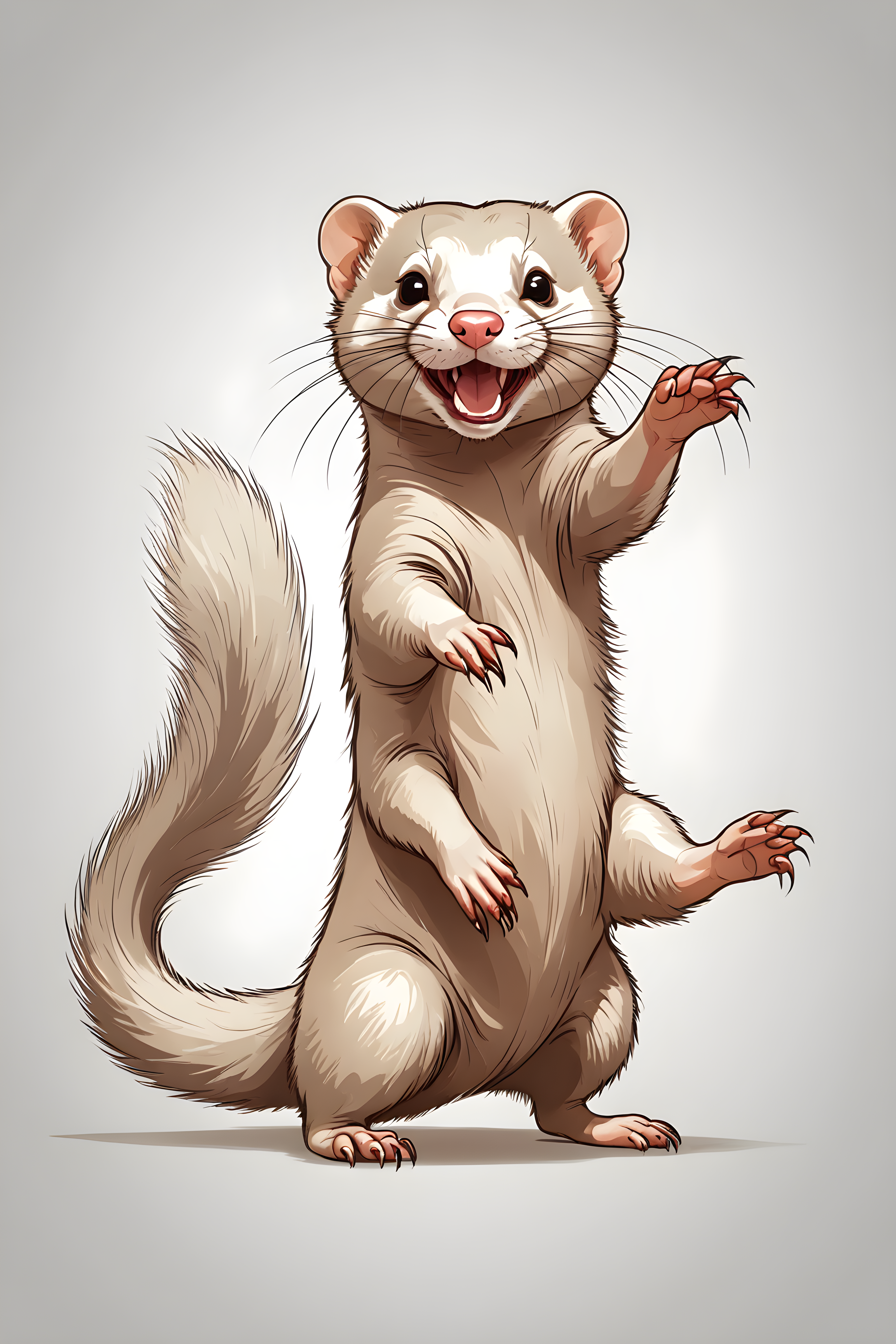 Ferret — Line Art (Happy)