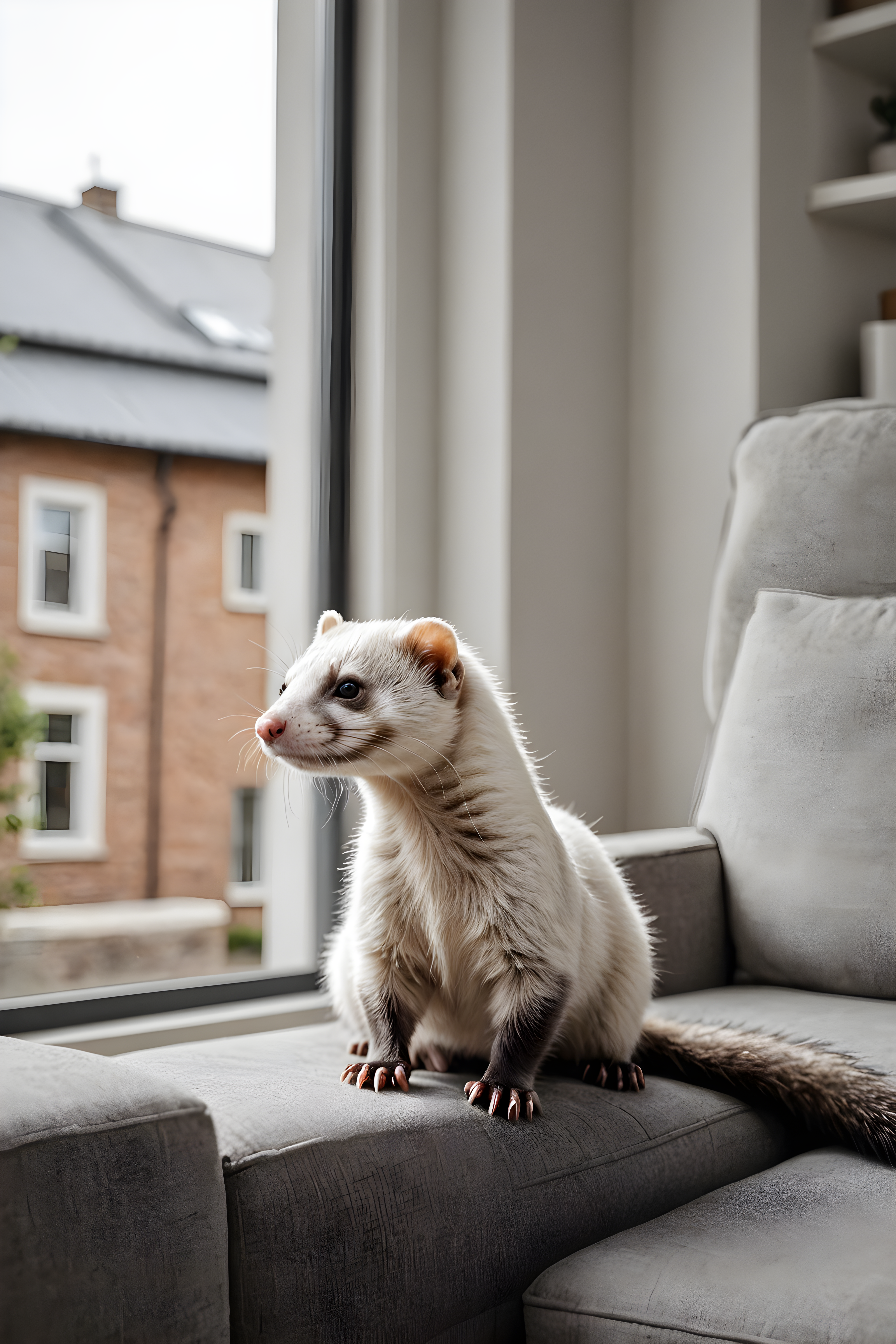 Ferret — Minimalist Line Art (Lifestyle)