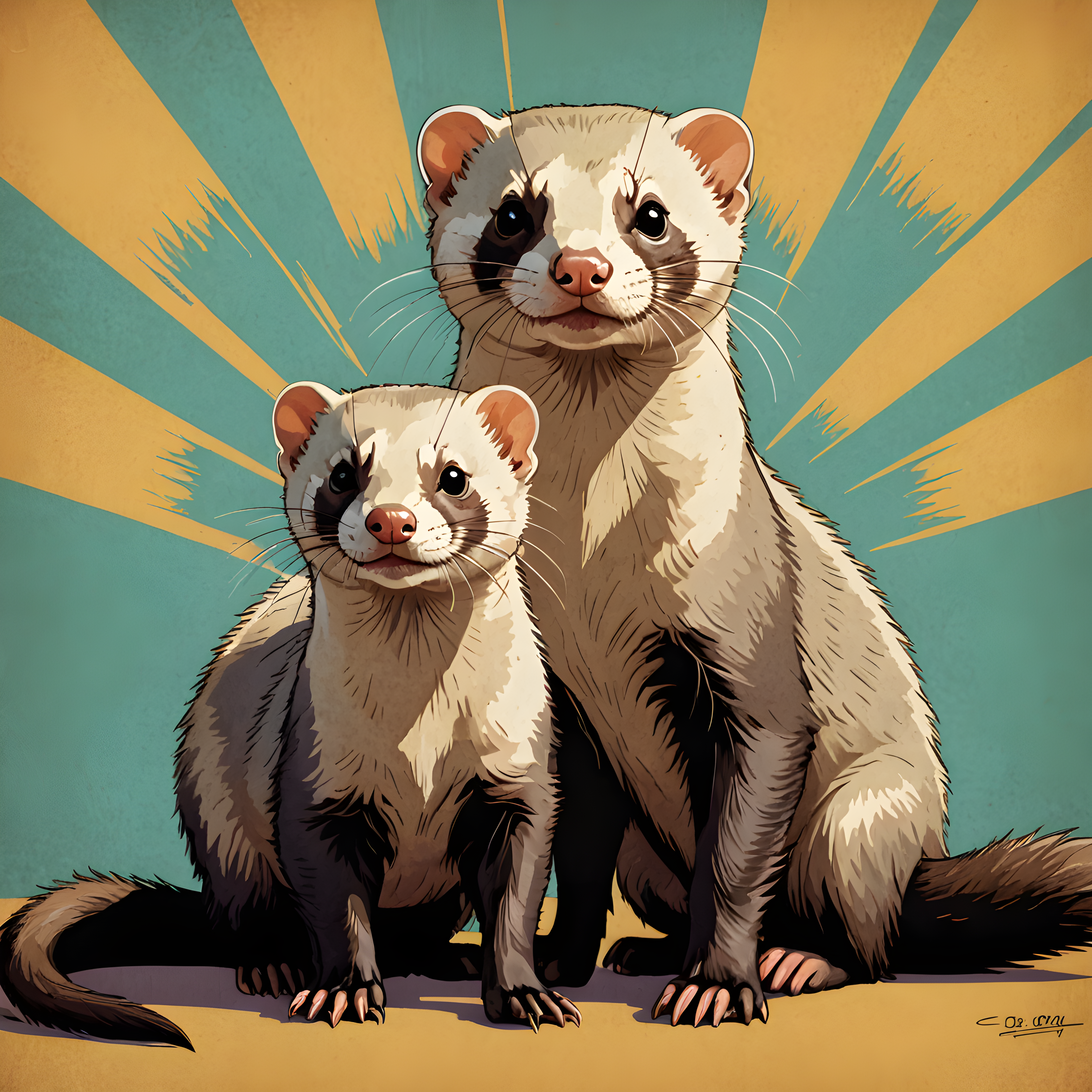 Ferret — Retro (Motivational)