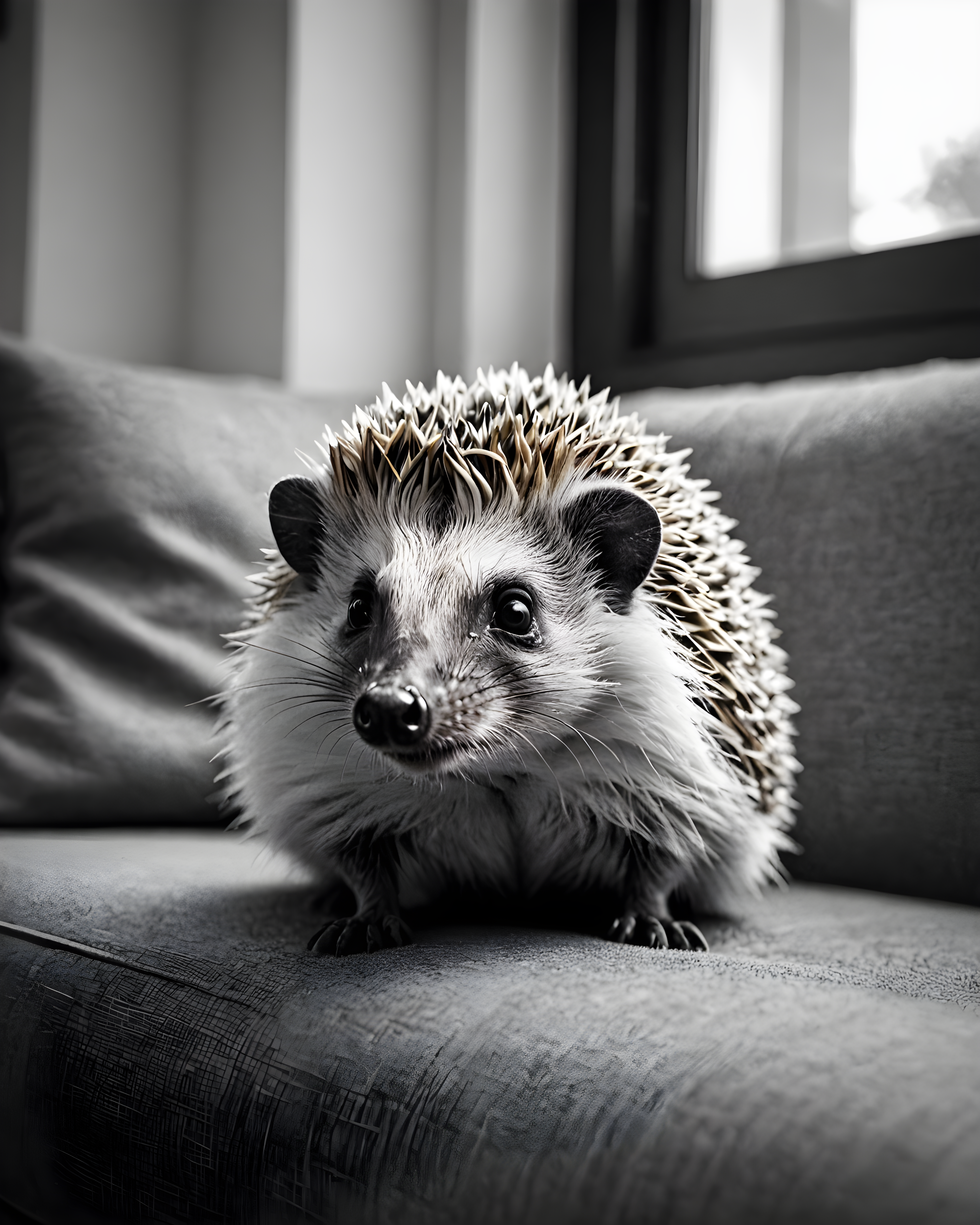Hedgehog — Black & White (Lifestyle)