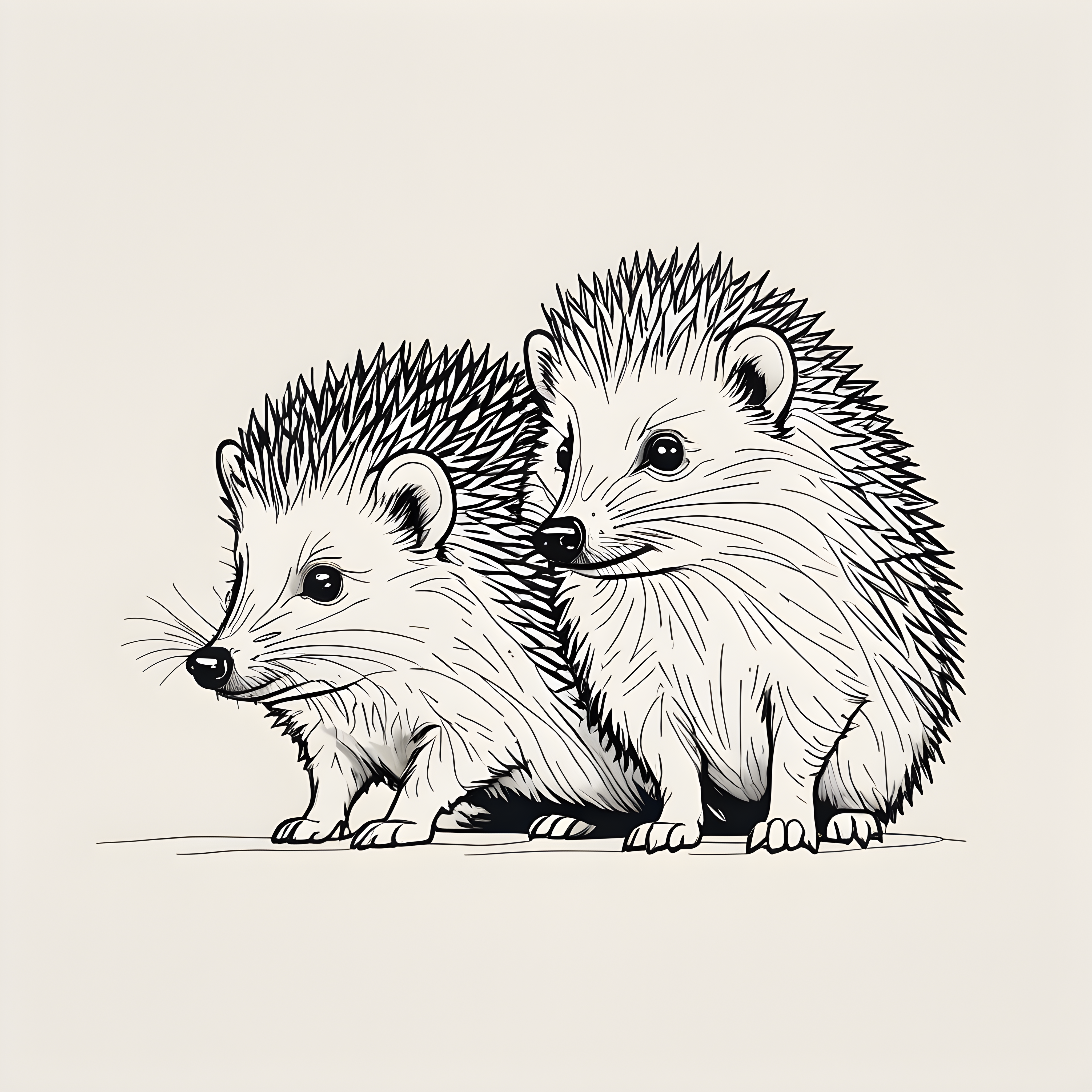 Hedgehog — Minimalist Line Art (Aesthetic)