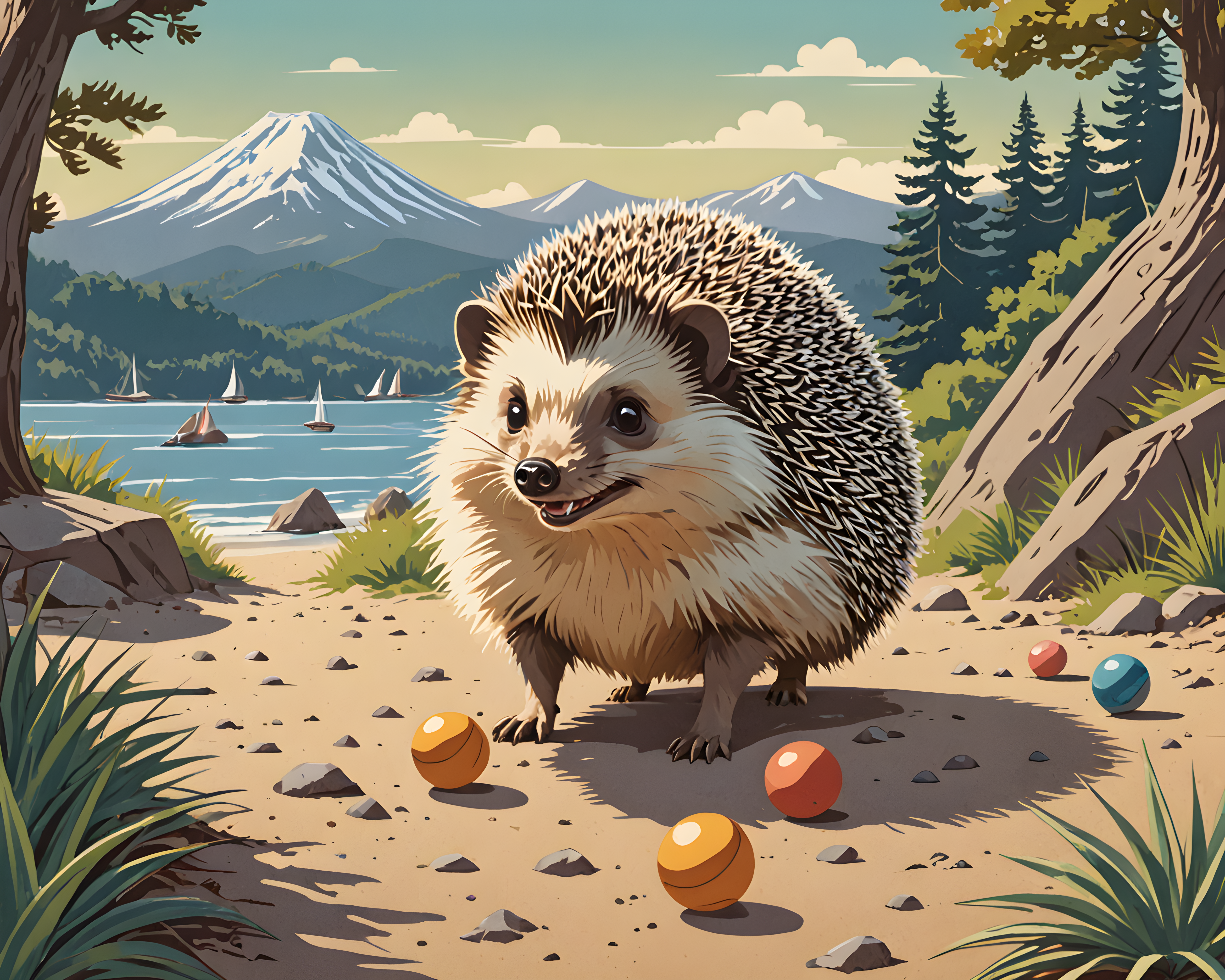Hedgehog — Retro (Playful)