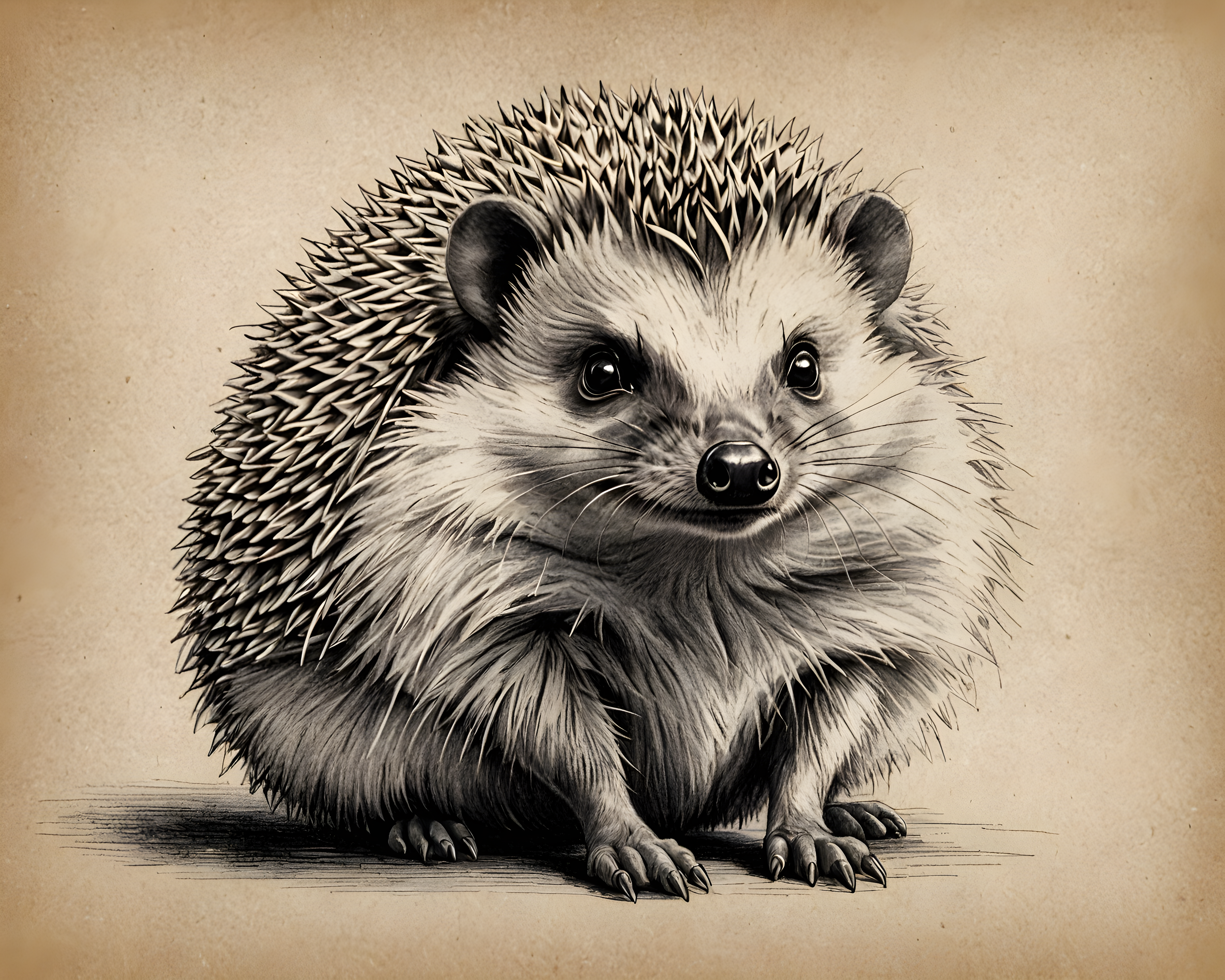 Hedgehog — Pencil Sketch (Motivational)