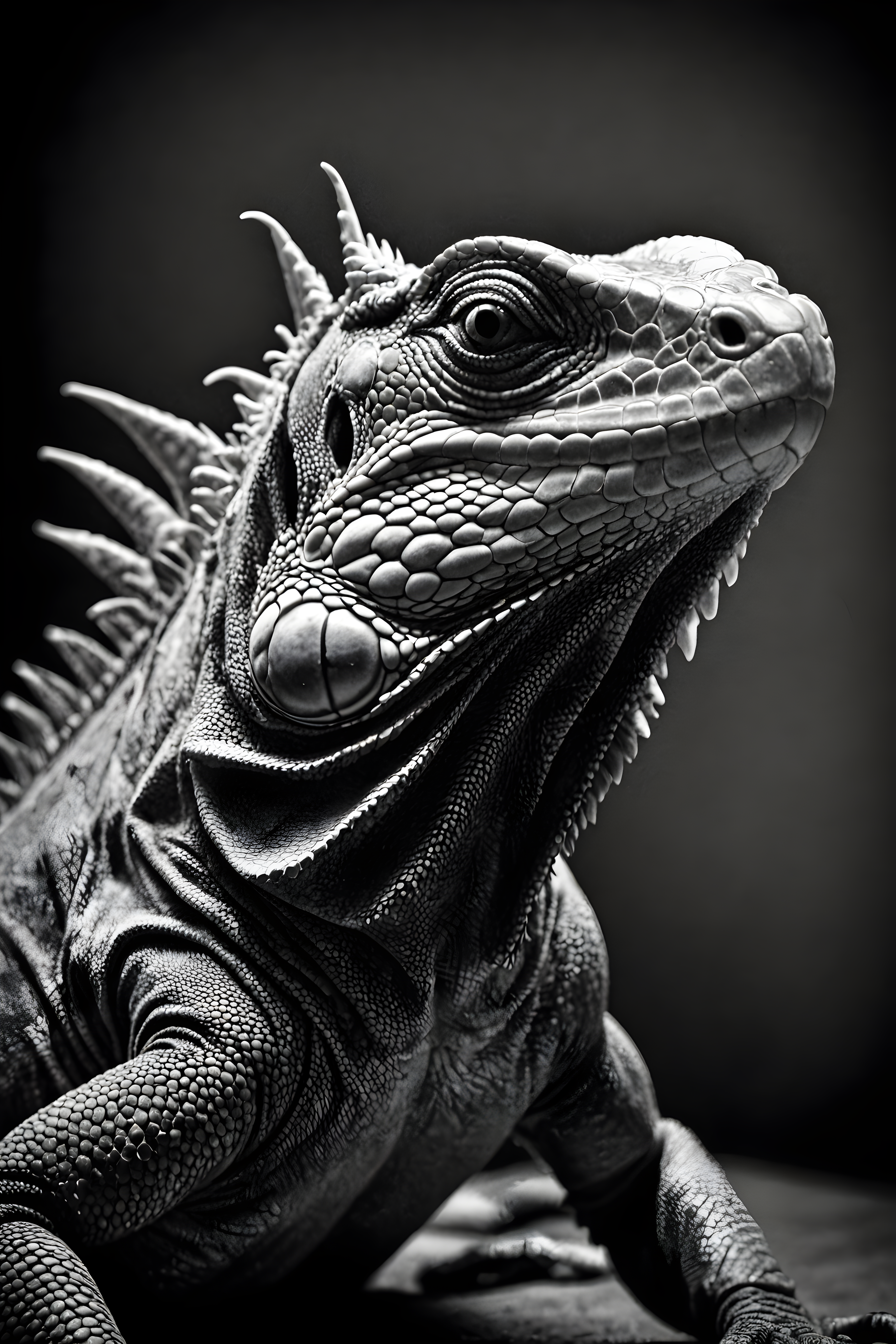 Iguana — Black & White (Emotional)