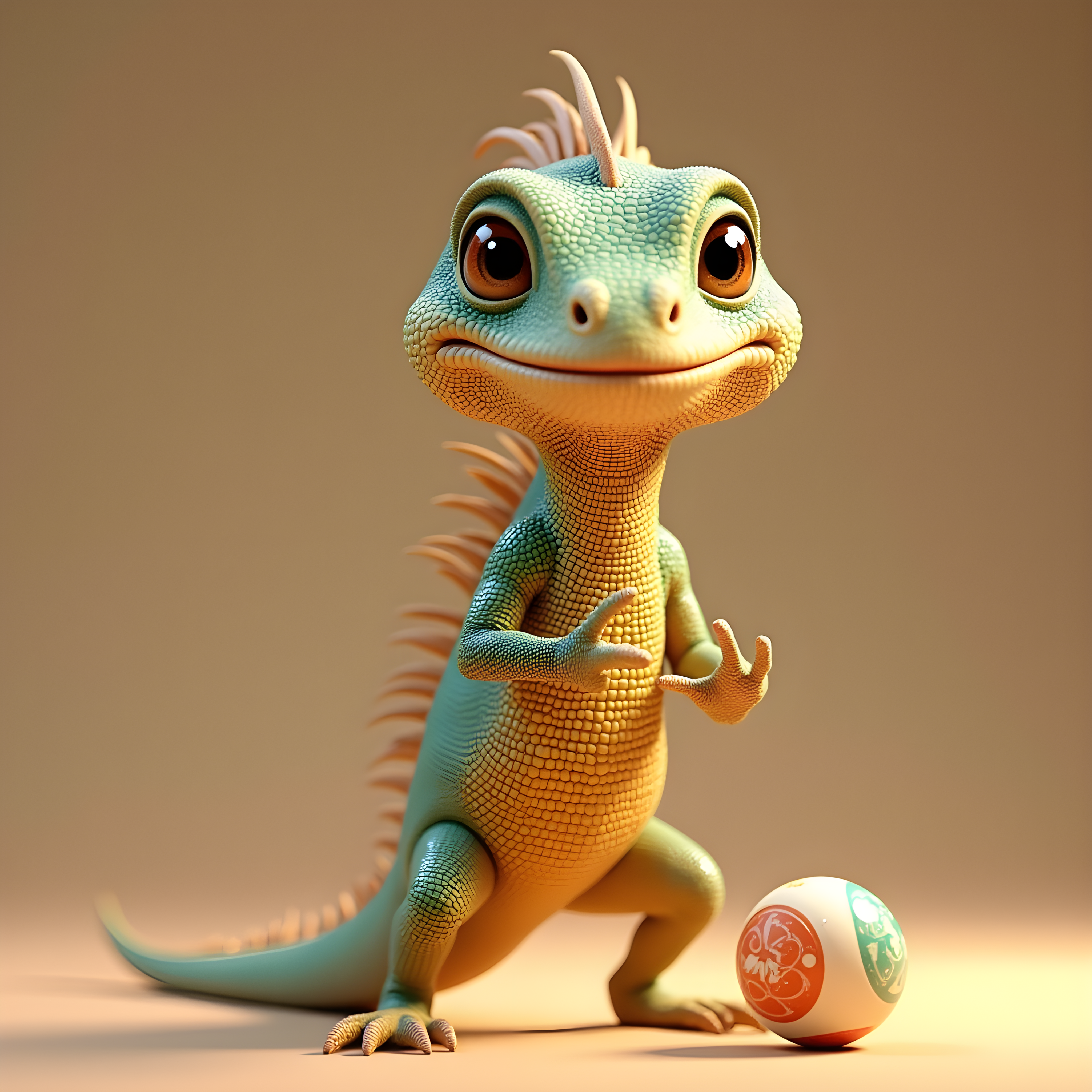 Iguana — 3D Render (Playful)