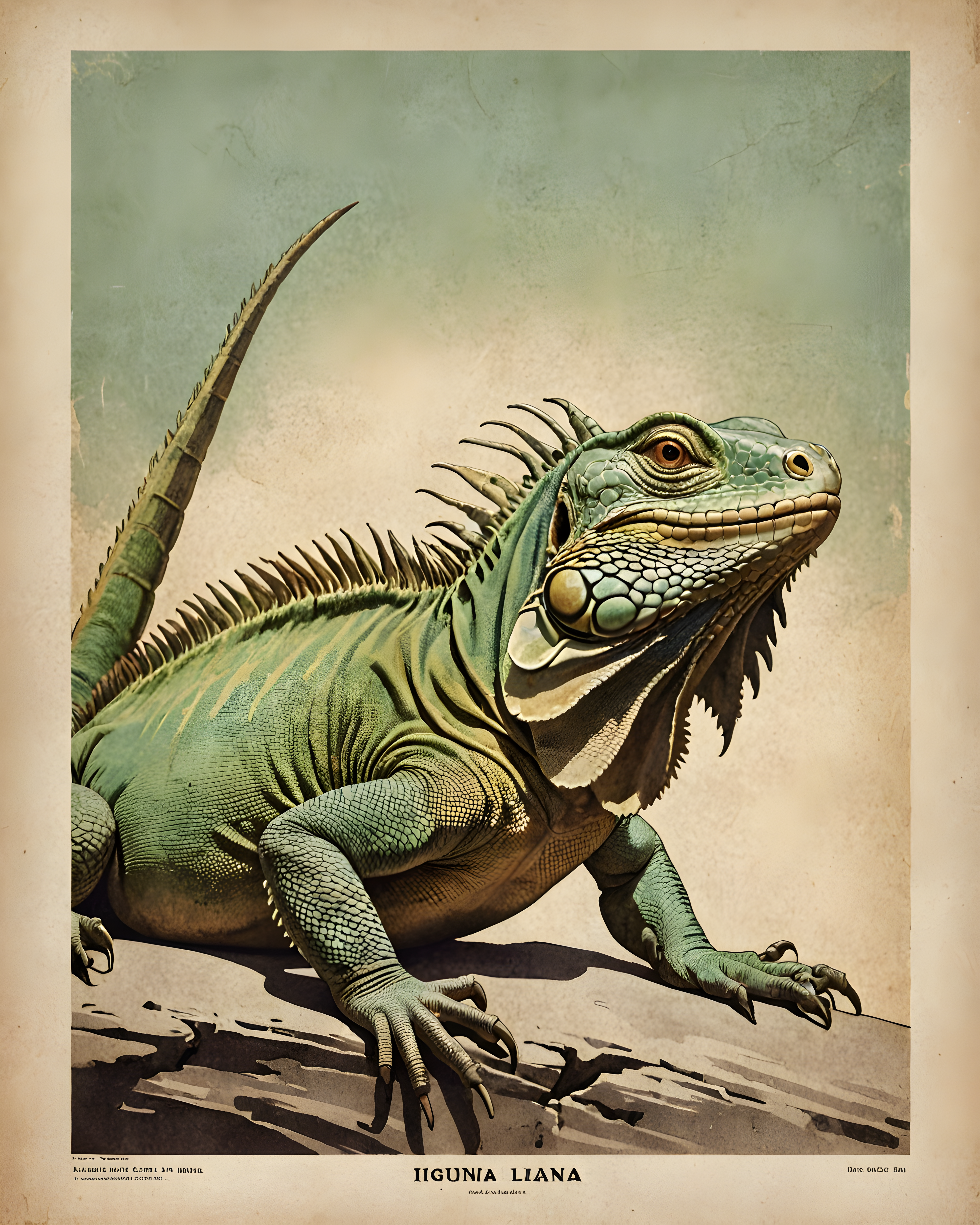 Iguana — Vintage Poster (Aesthetic)