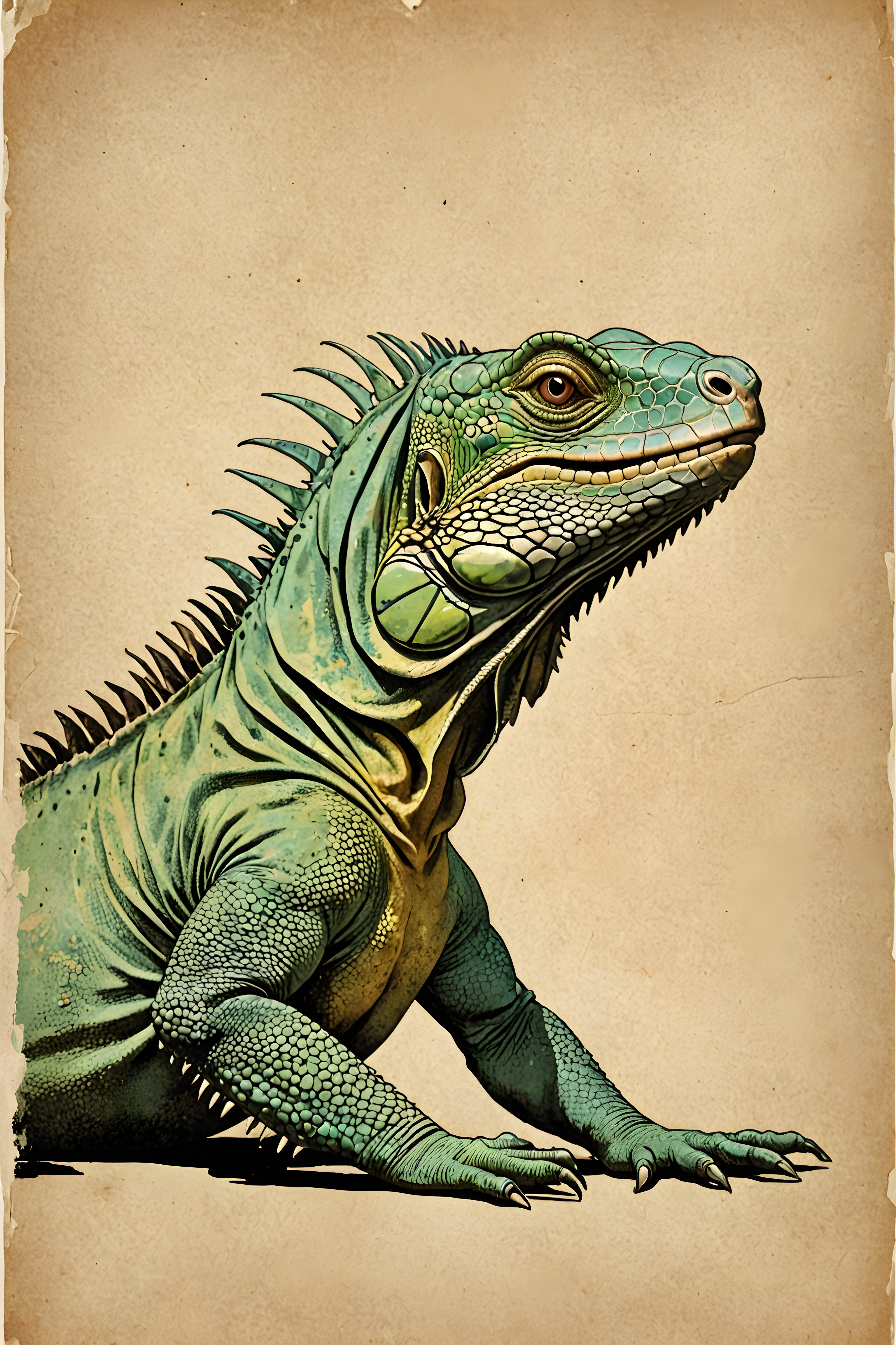 Iguana — Vintage Poster (Savage)