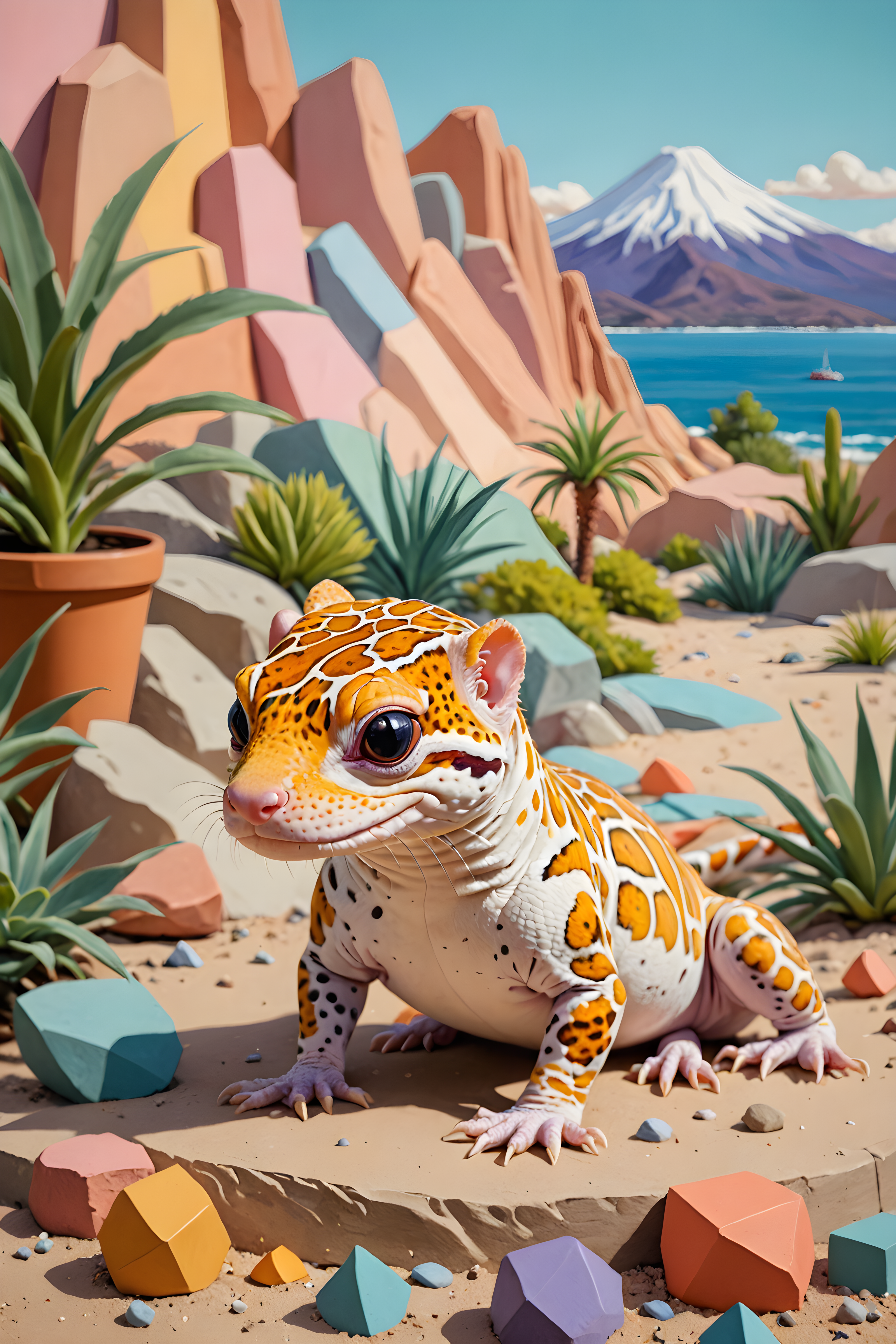 Leopard Gecko — Abstract (Cute)