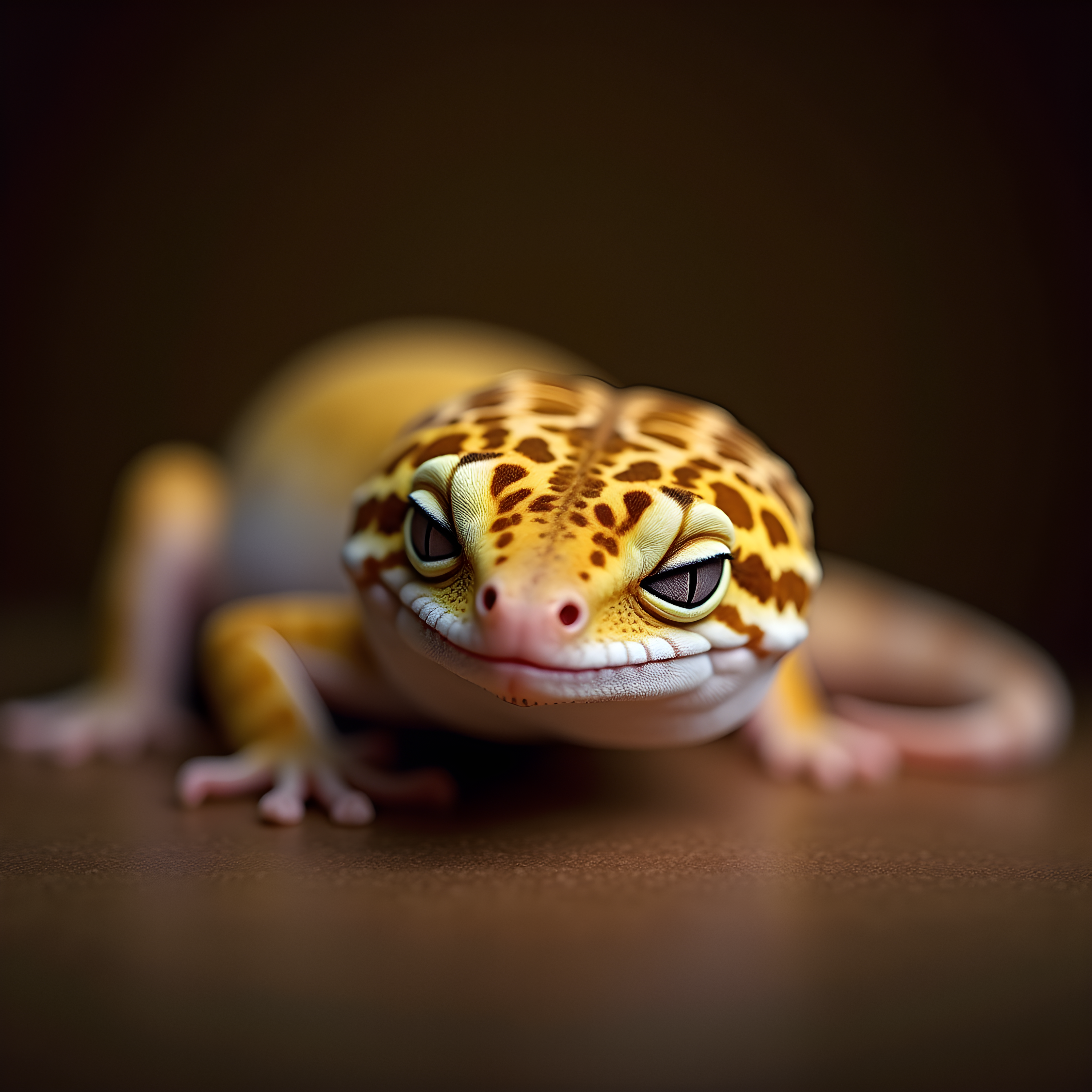 Leopard Gecko — Realistic (Sleepy)