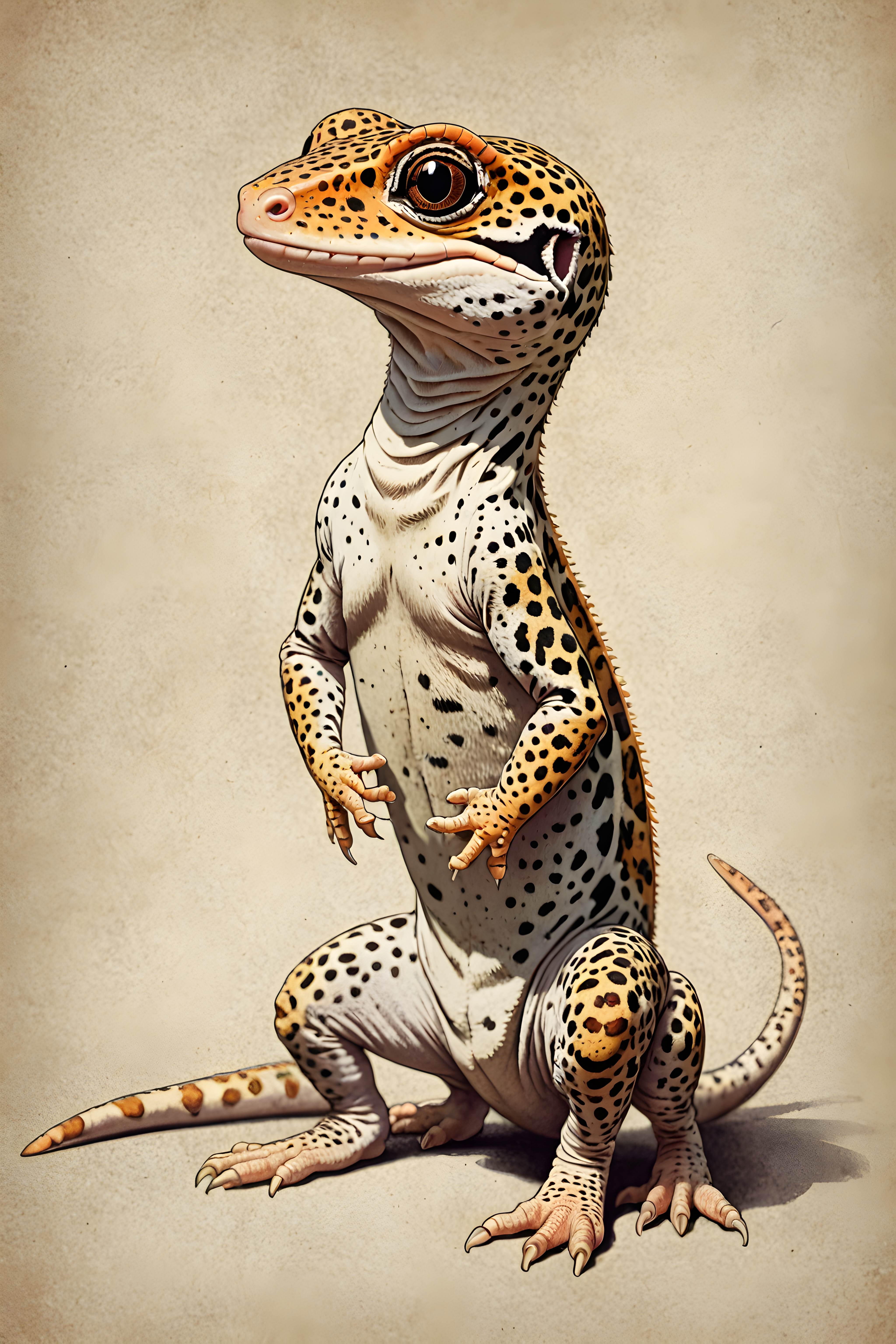 Leopard Gecko — Retro (Emotional)