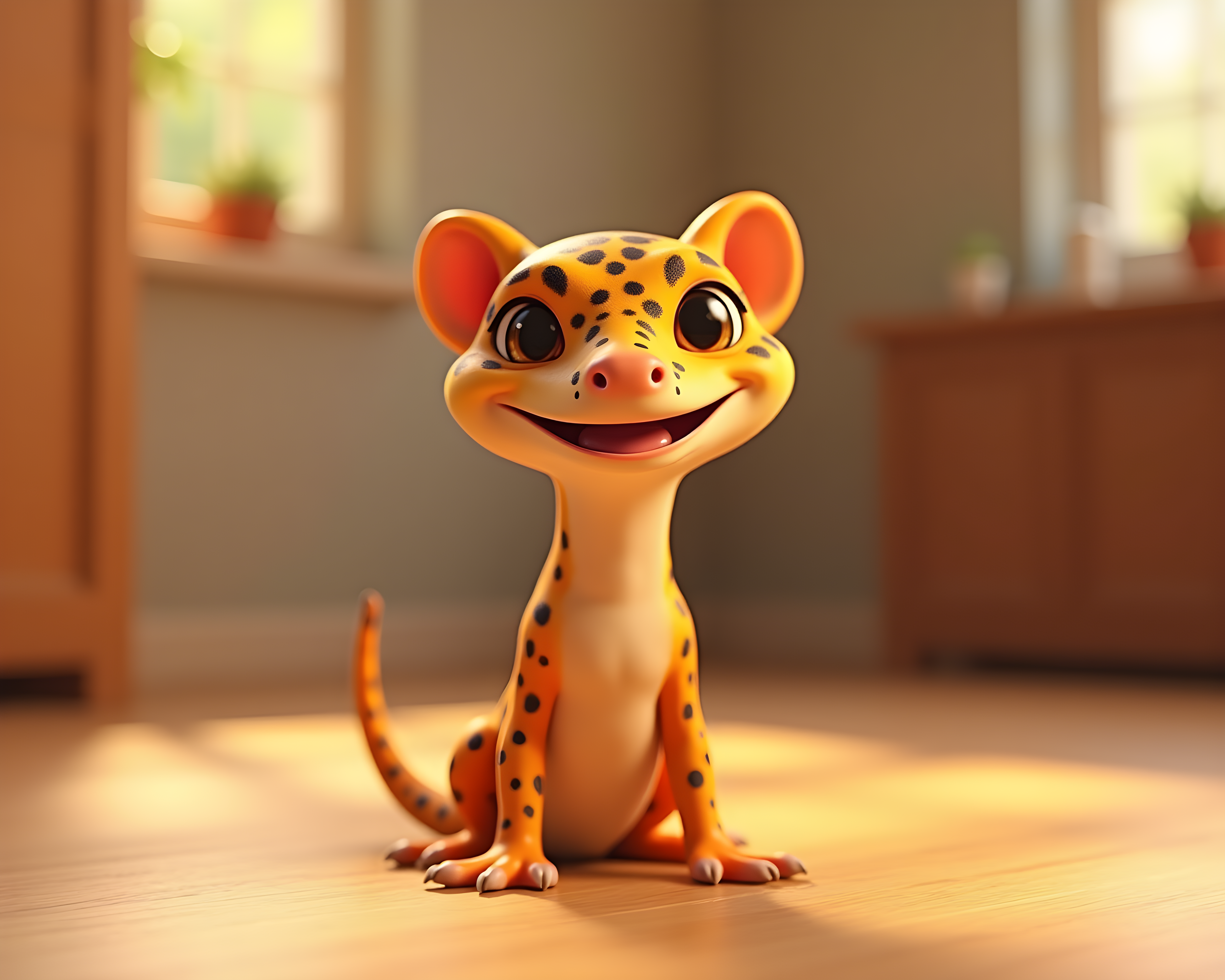 Leopard Gecko — 3D Render (Happy)