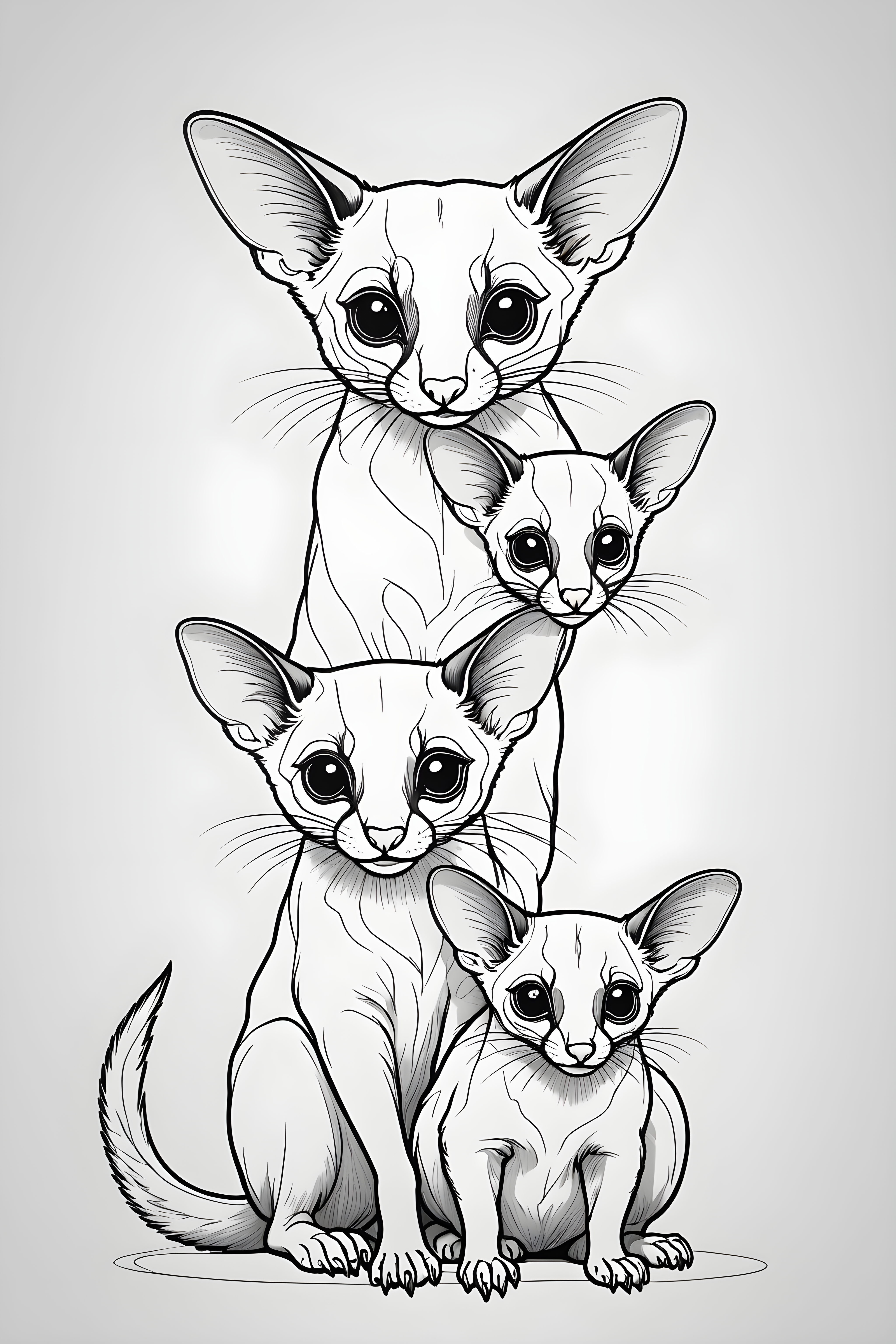 Sugar Glider — Minimalist Line Art (Fantasy)