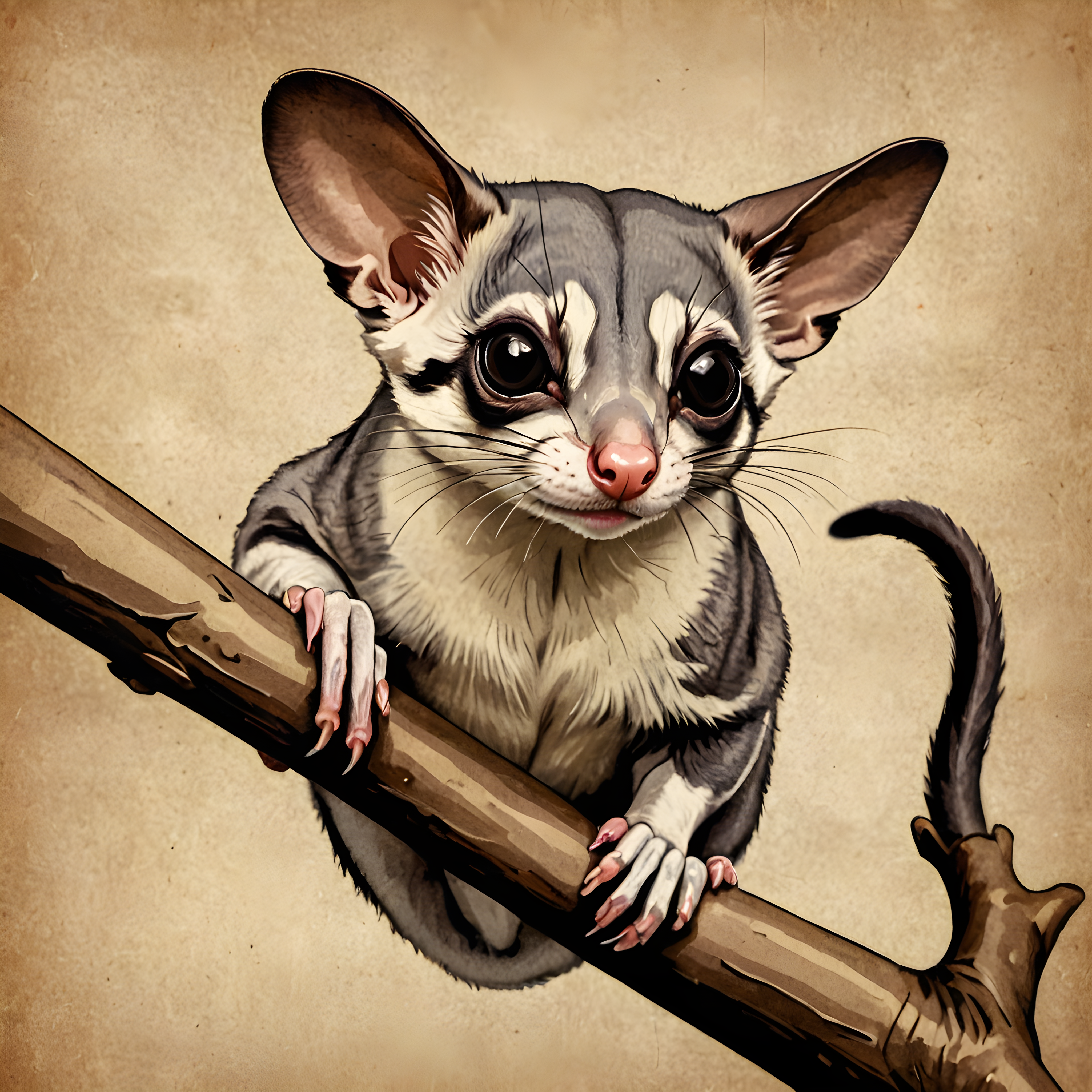 Sugar Glider — Vintage Poster (Motivational)