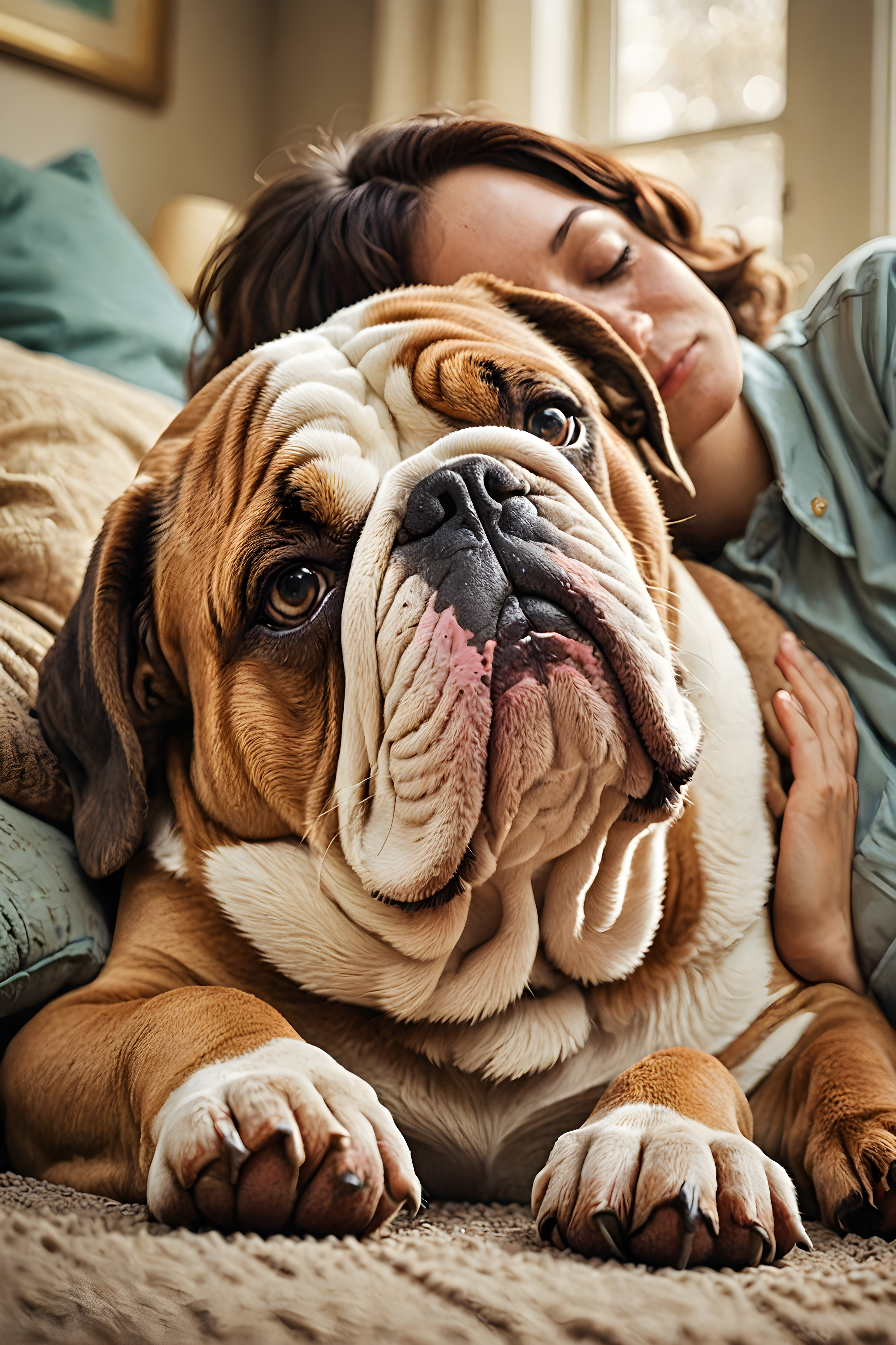 Comforting Bulldog — Retro (Sleepy)