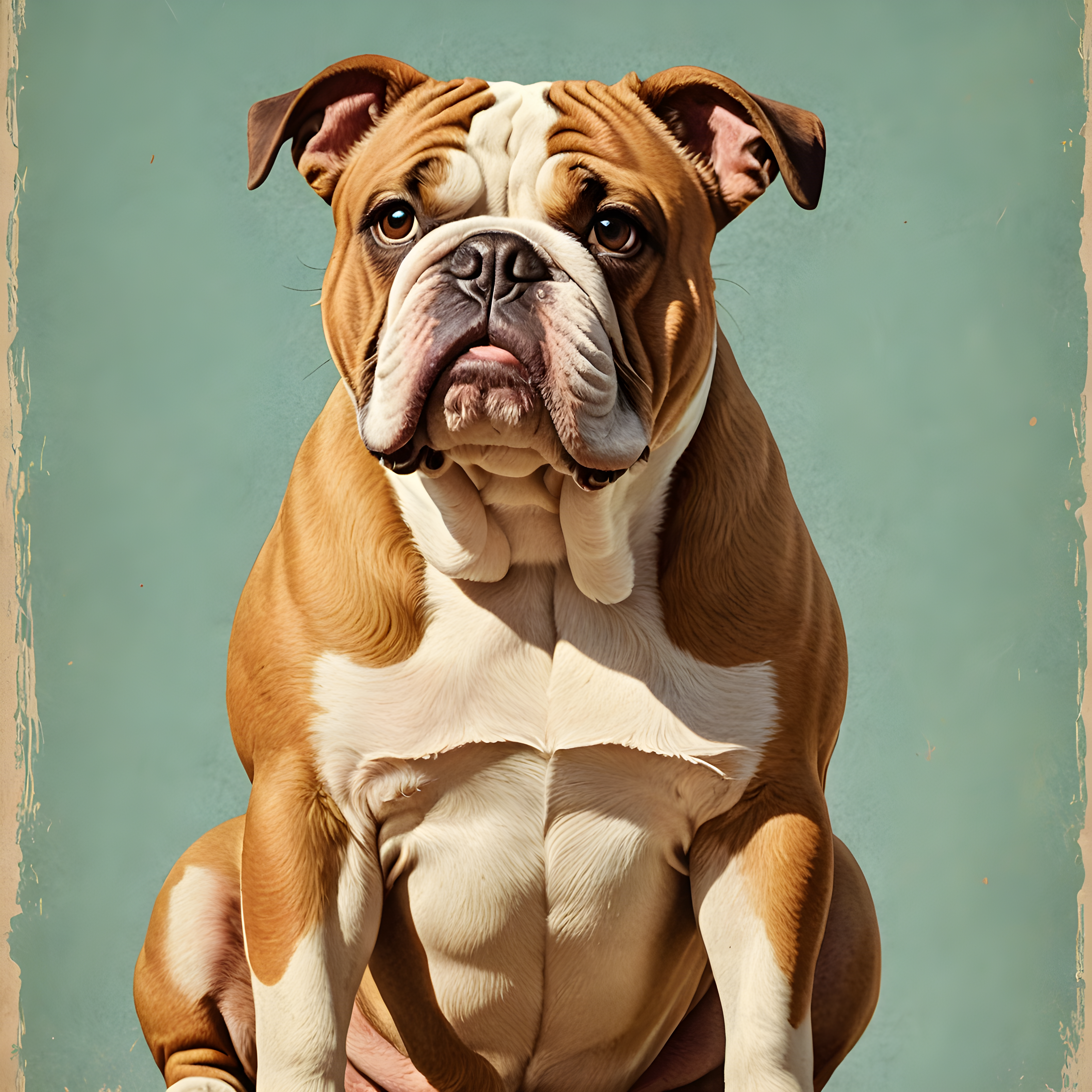 Comforting Bulldog — Vintage Poster (Energetic)