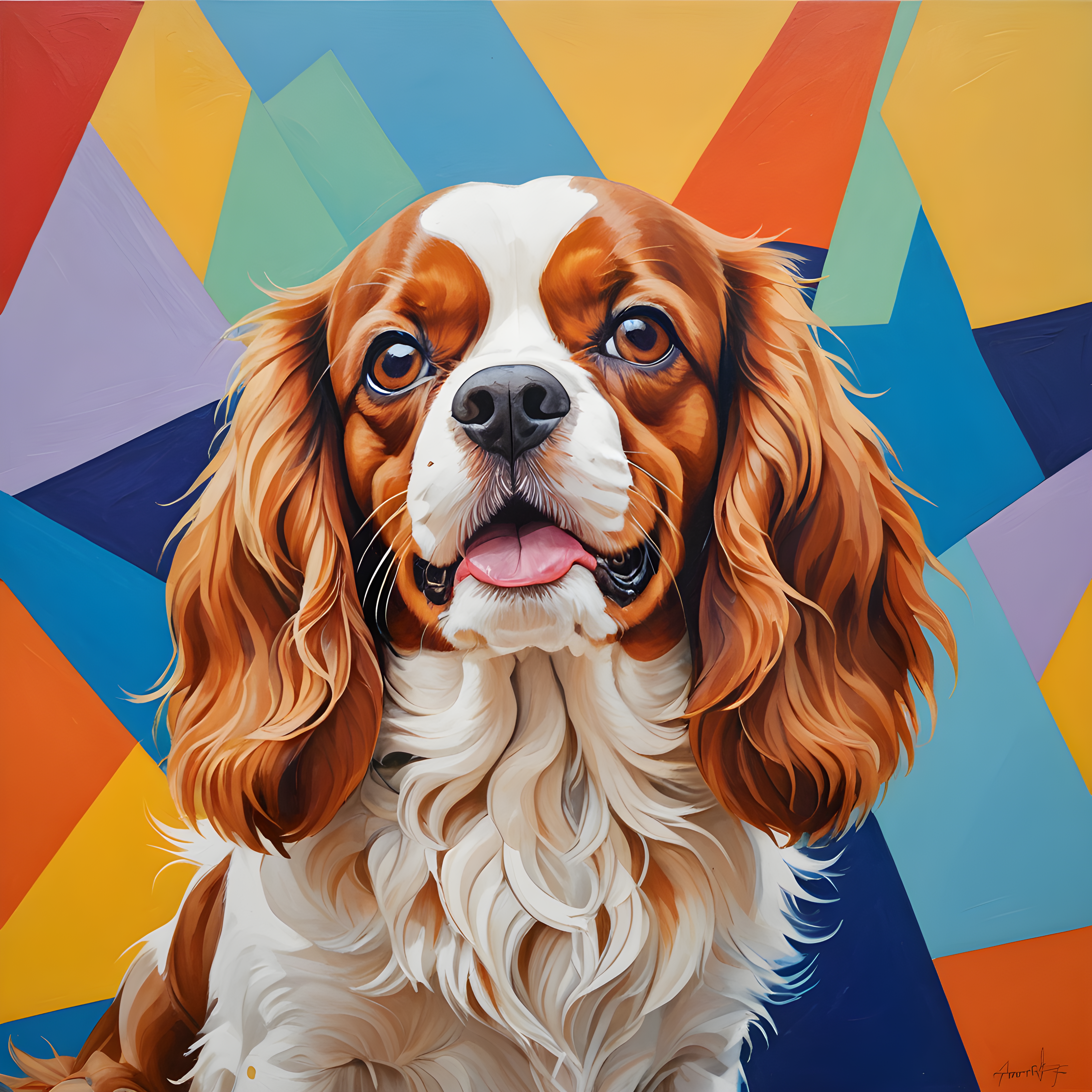 Cuddly Cavalier — Abstract (Happy)