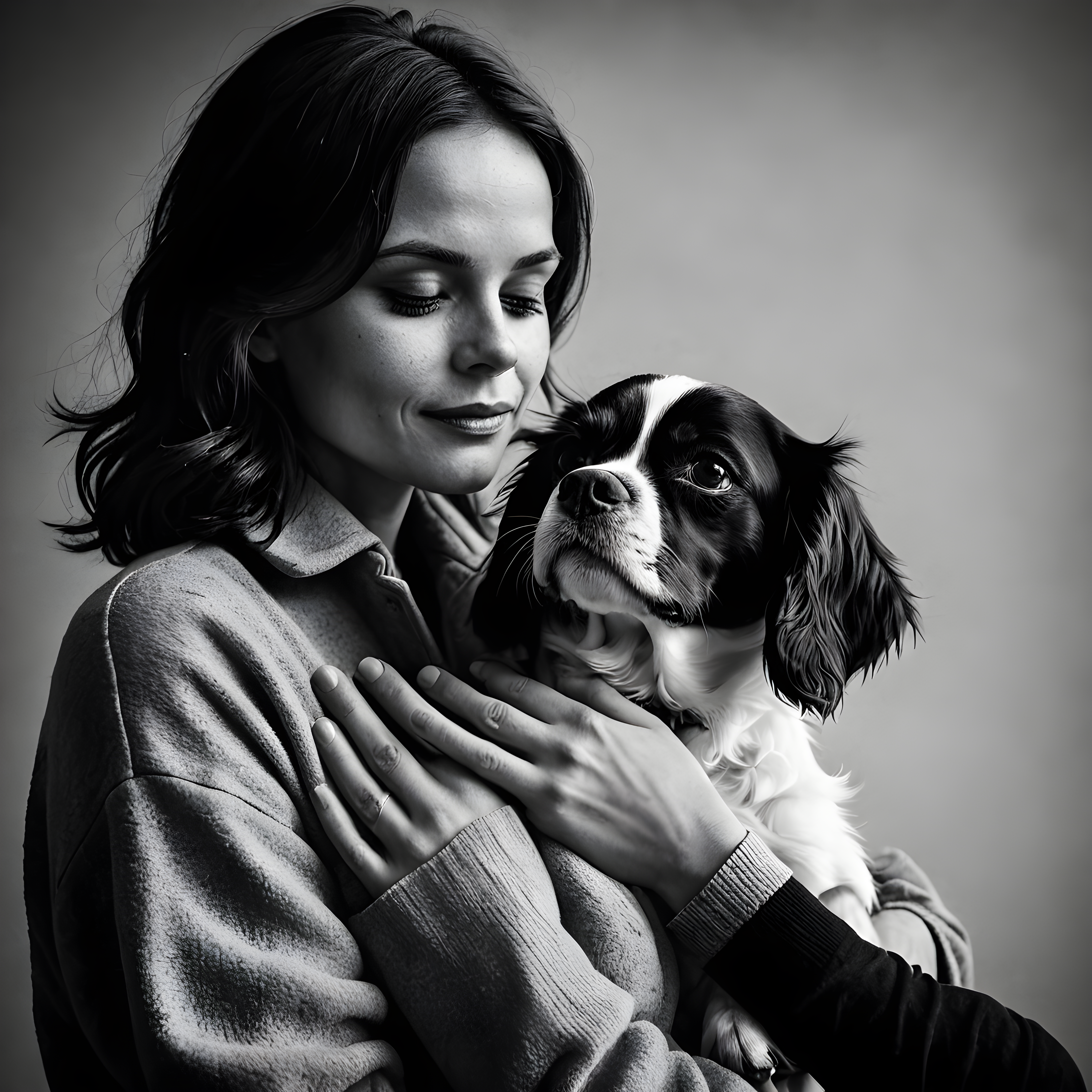 Cuddly Cavalier — Black & White (Aesthetic)