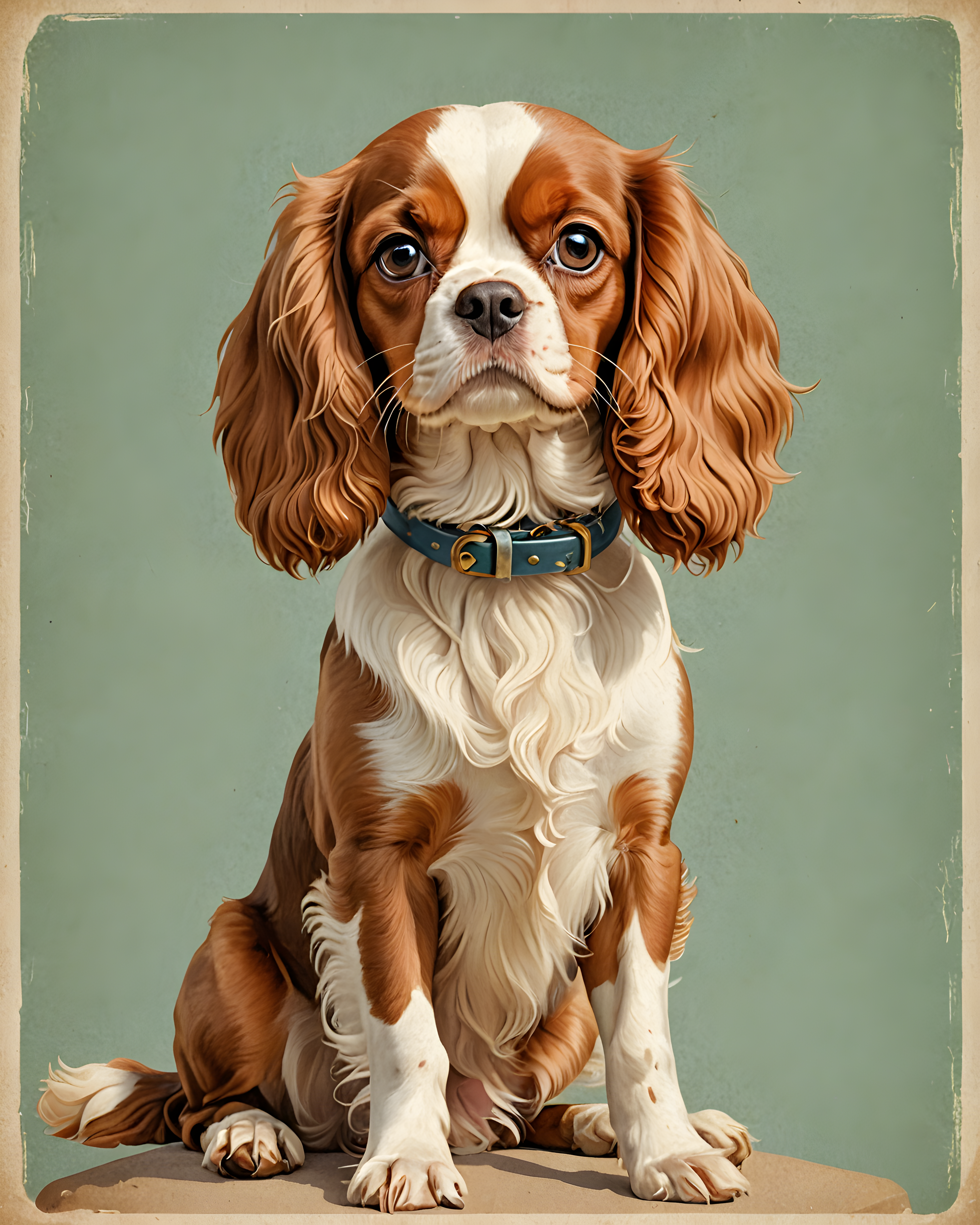 Cuddly Cavalier — Vintage Poster (Energetic)
