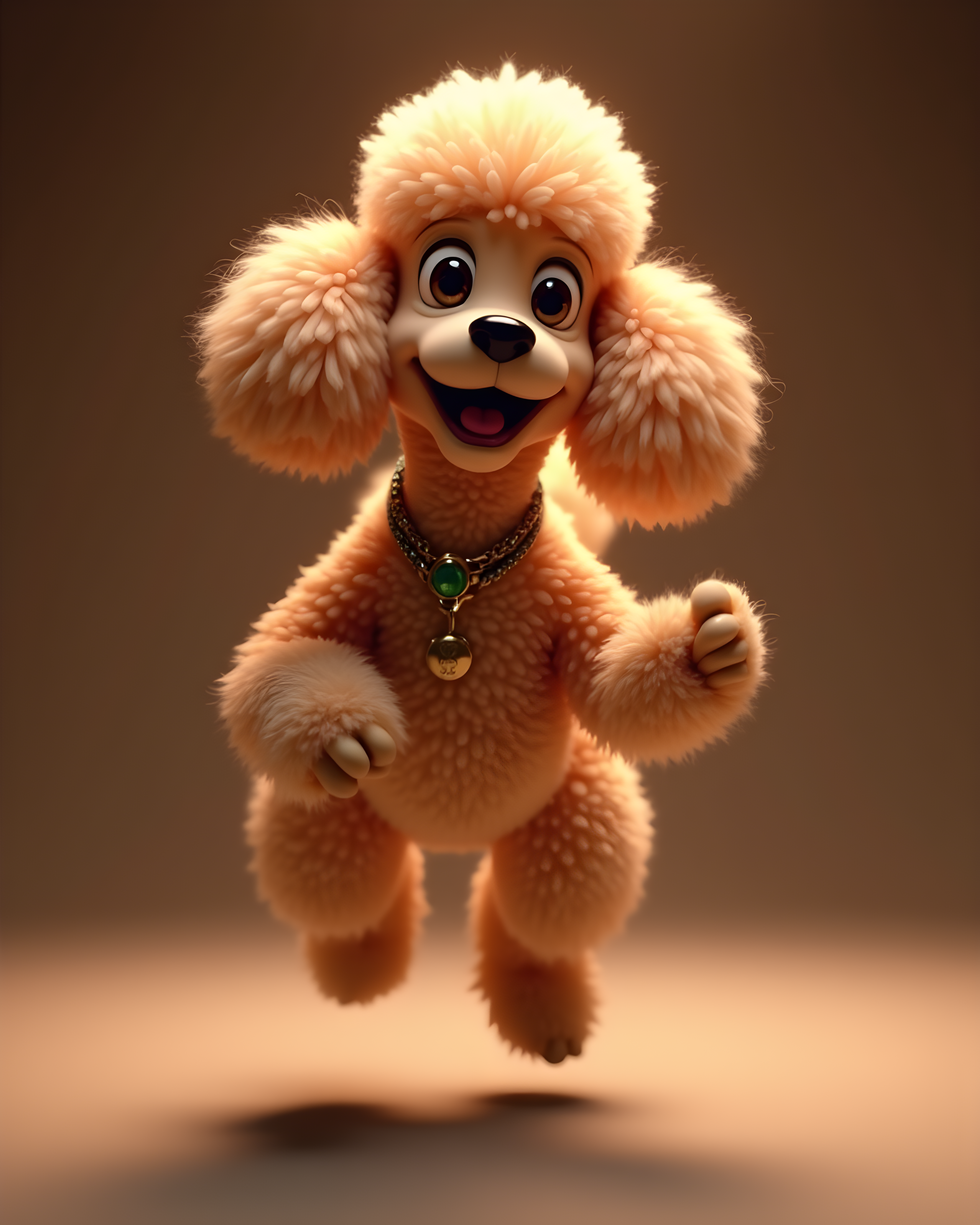 Devoted Poodle — 3D Render (Motivational) — Wall Art (Printable) — Portrait 4×5