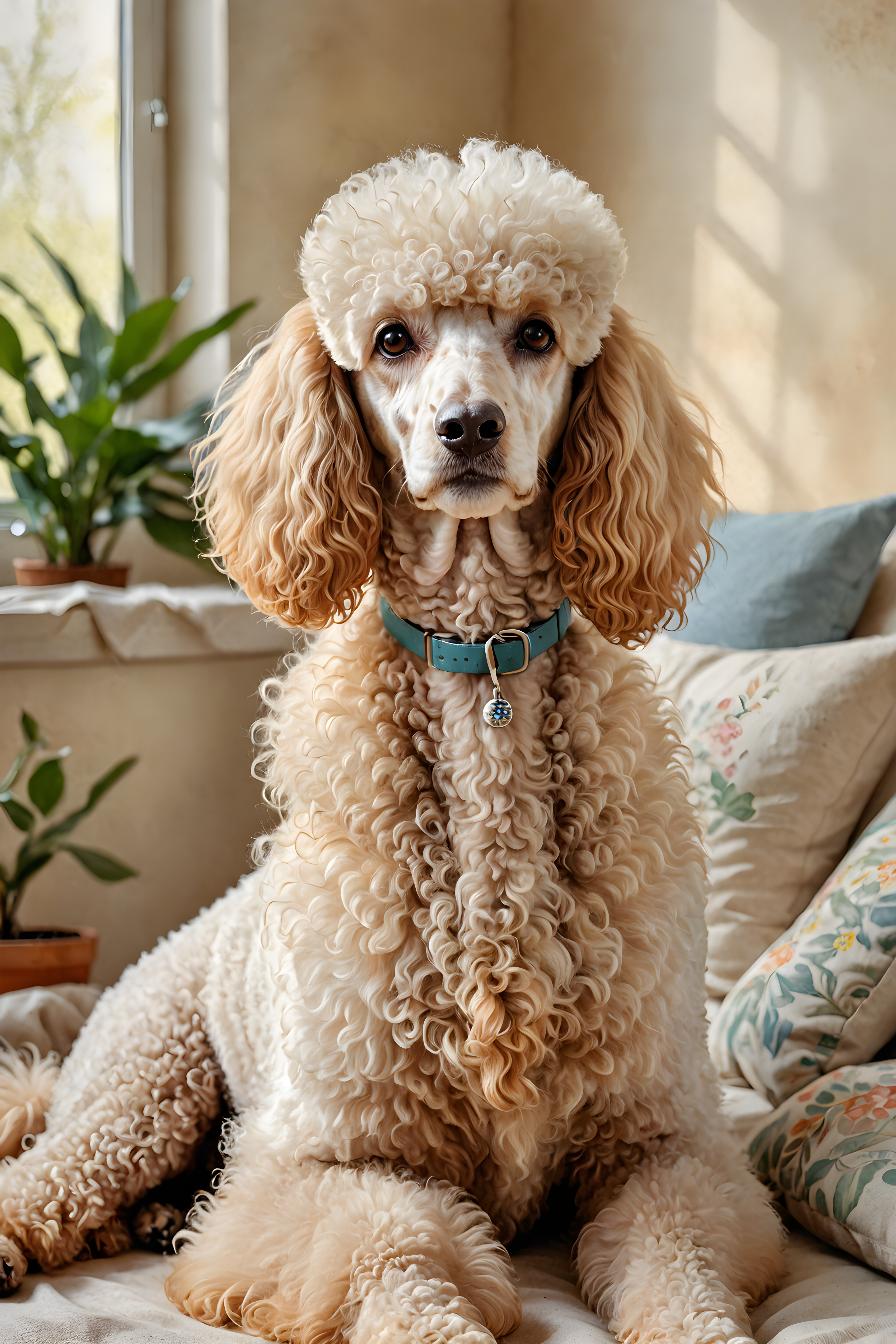 Devoted Poodle — Watercolor (Sleepy)