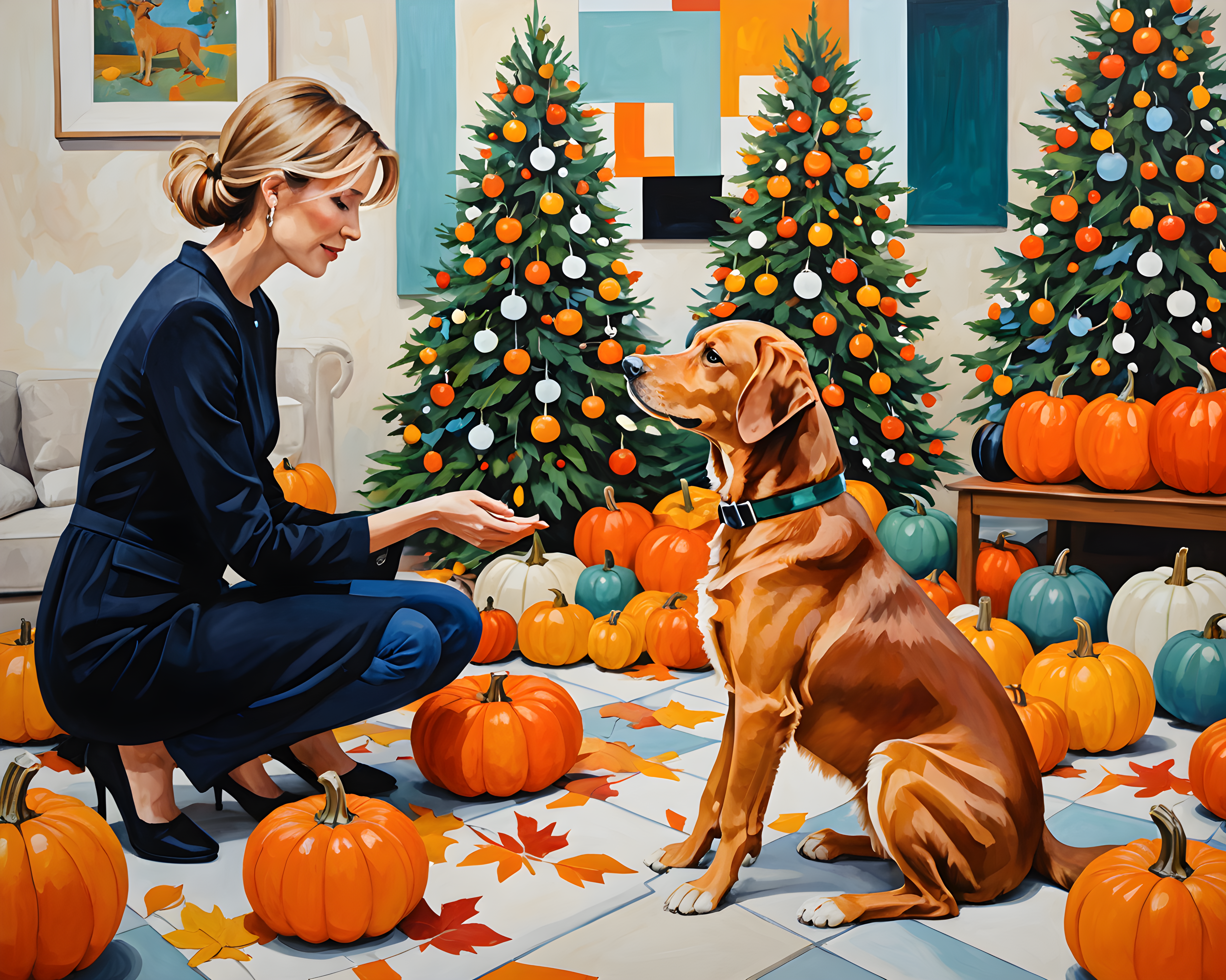 Family Dog — Abstract (Seasonal)