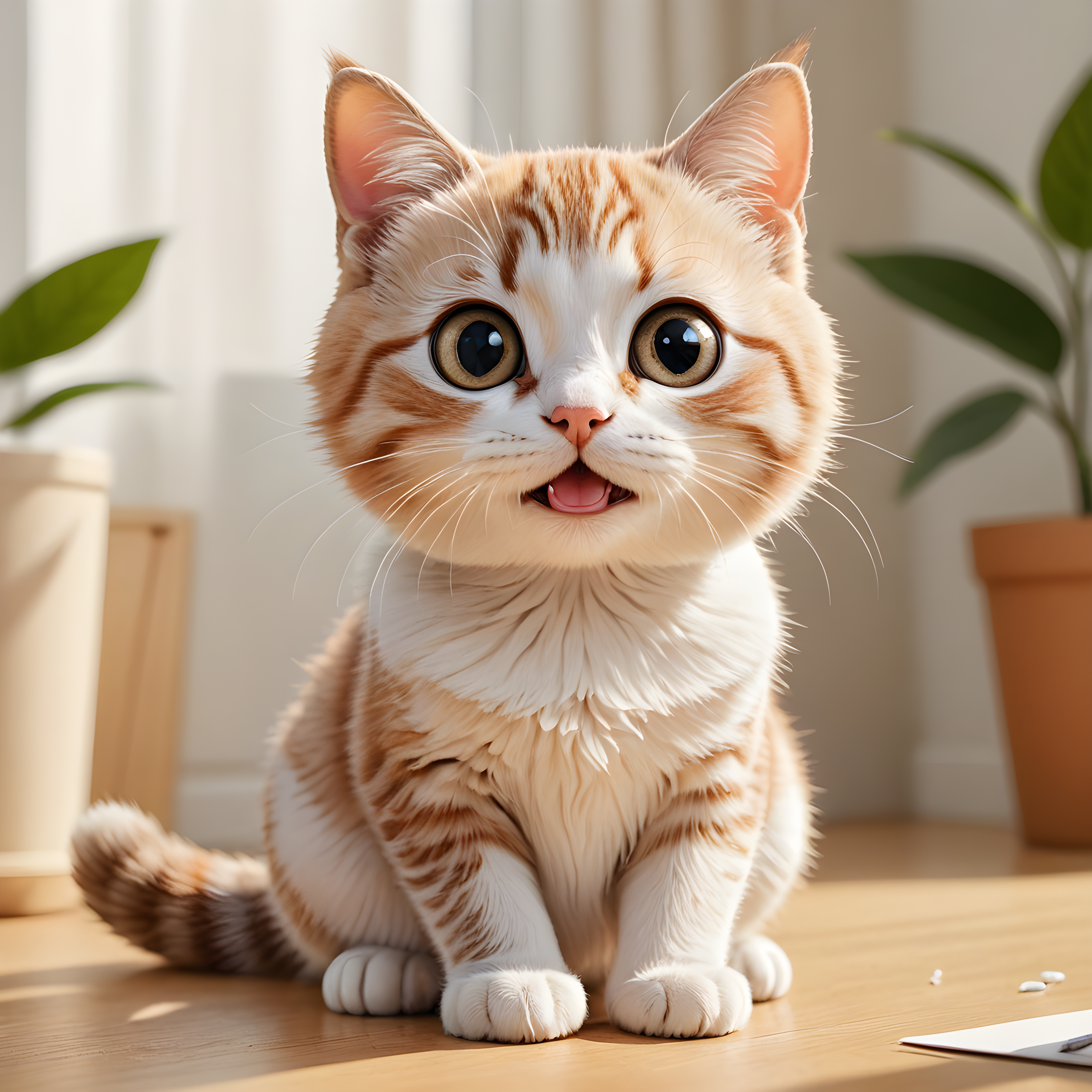 Gentle Cat — Cartoon / Kawaii (Happy)