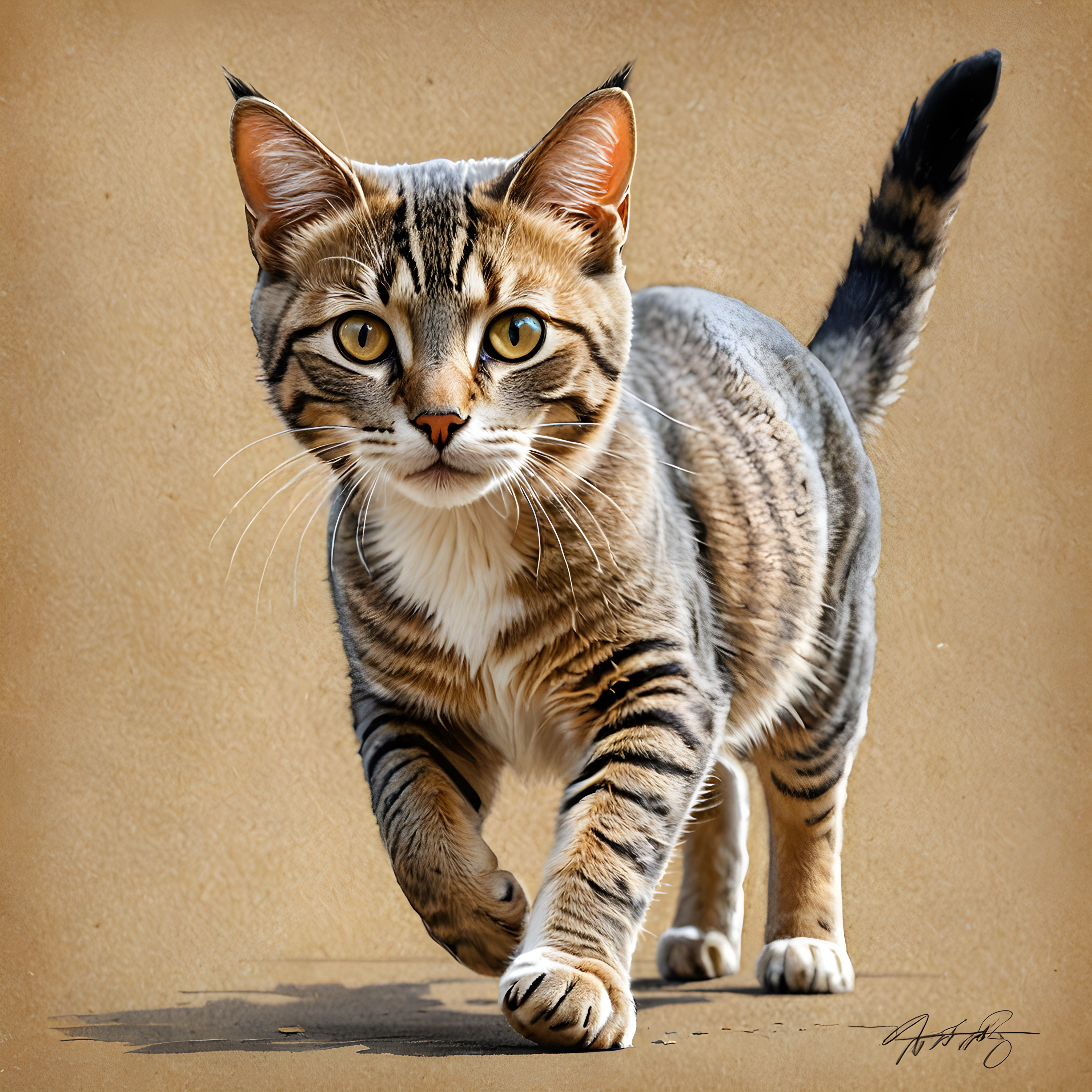 Gentle Cat — Pencil Sketch (Luxury)