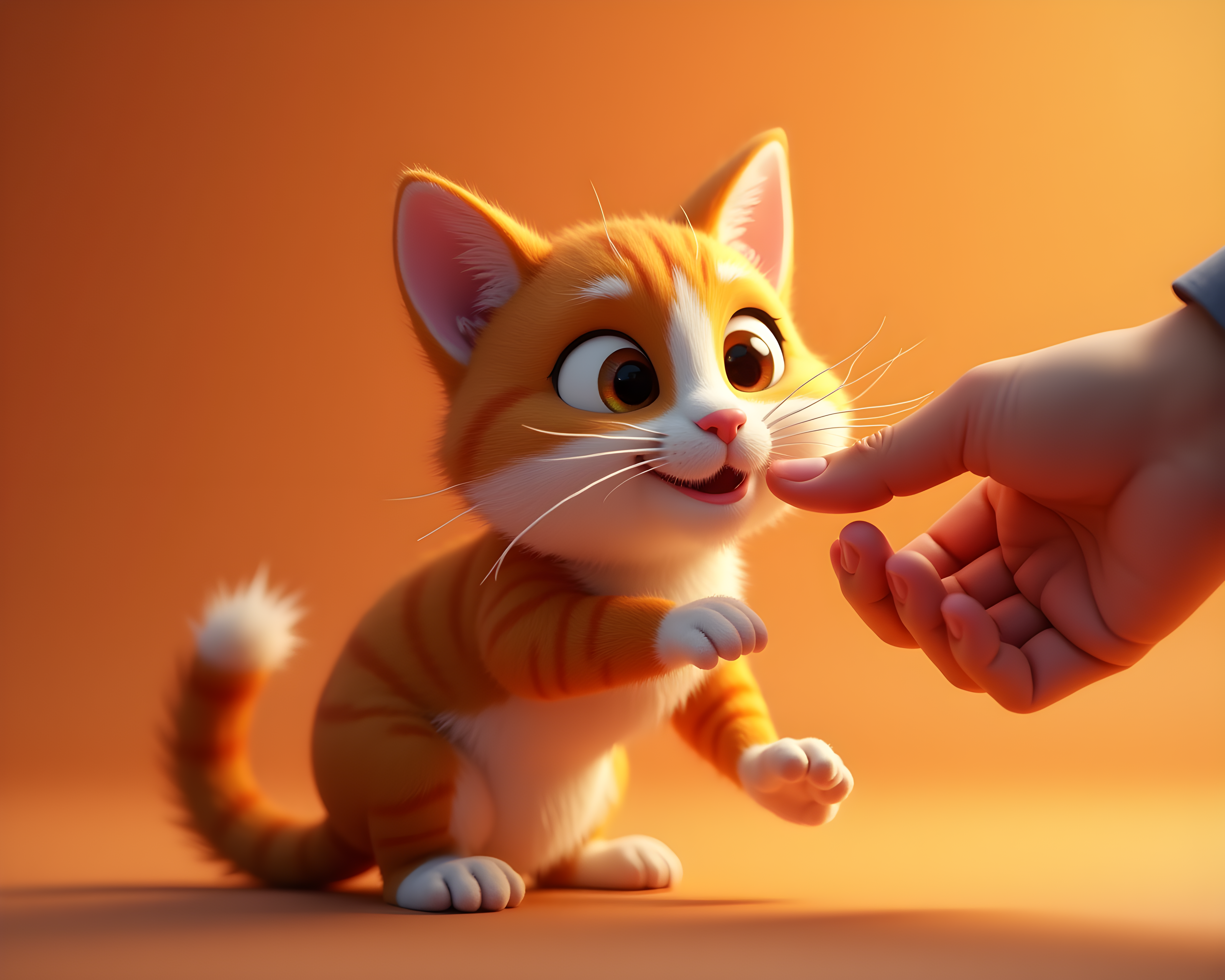 Gentle Cat — 3D Render (Energetic)