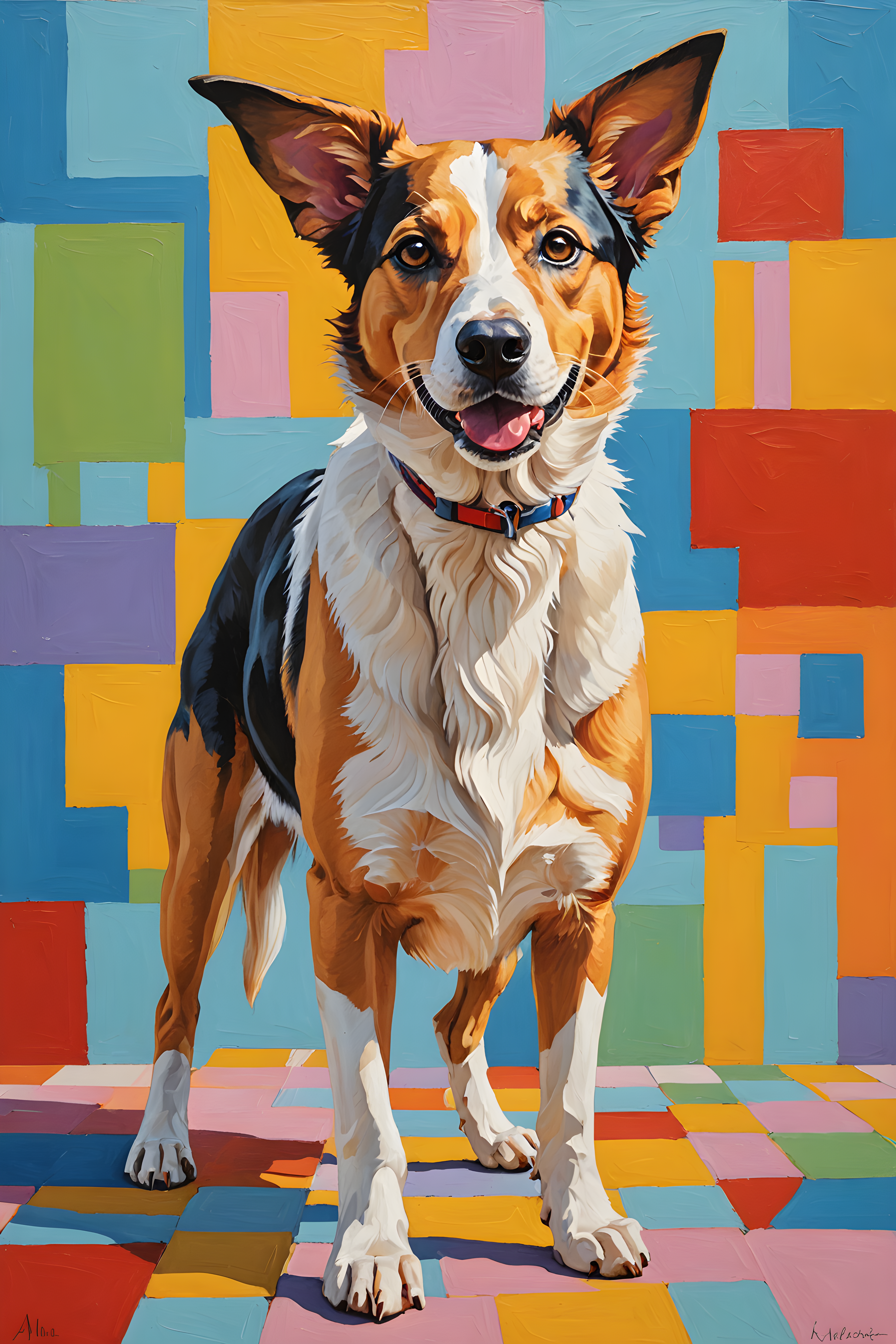 Kind Eyed Mutt — Abstract (Playful)