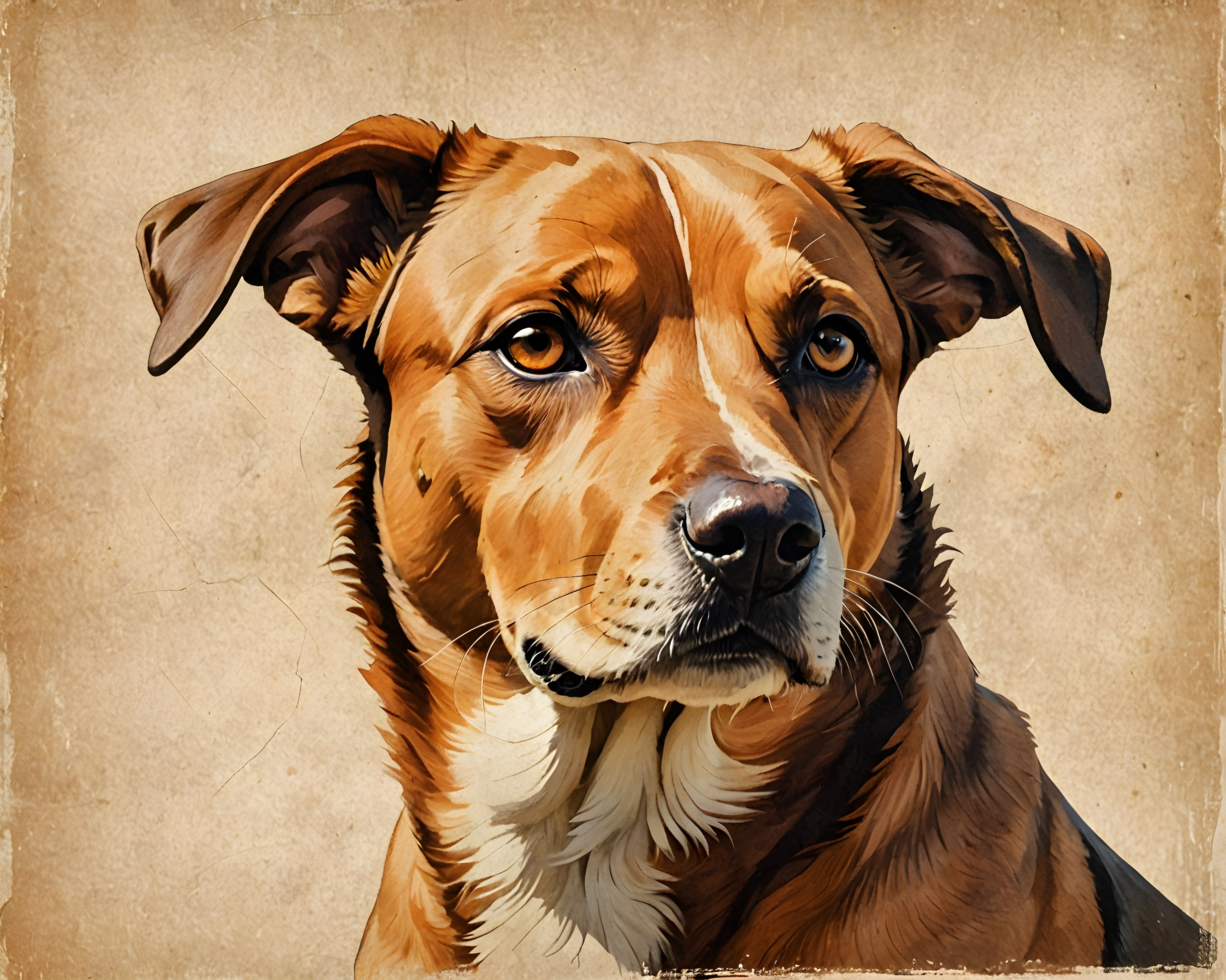 Kind Eyed Mutt — Vintage Poster (Sleepy)