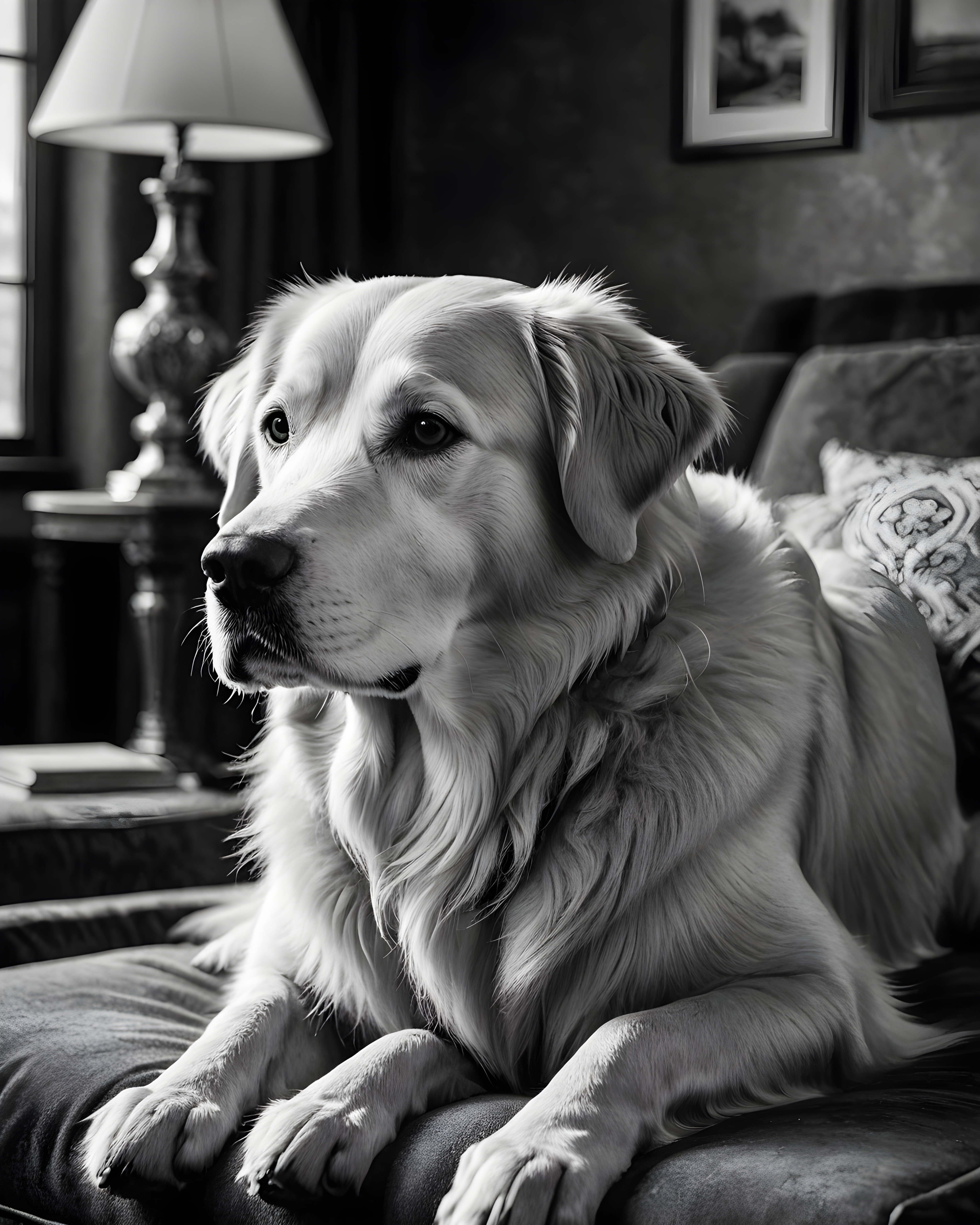 Soulful Retriever — Black & White (Luxury)