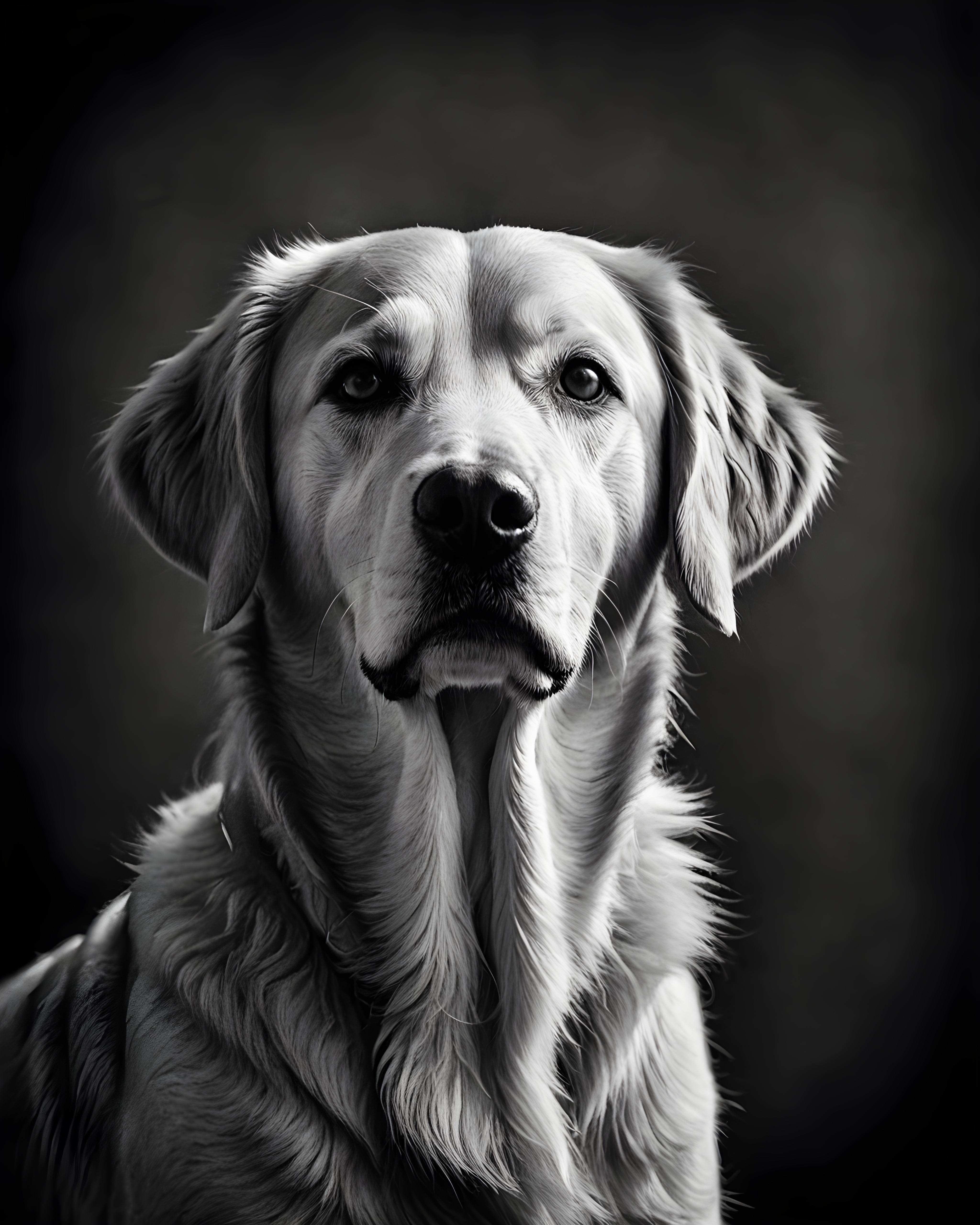 Soulful Retriever — Black & White (Motivational)
