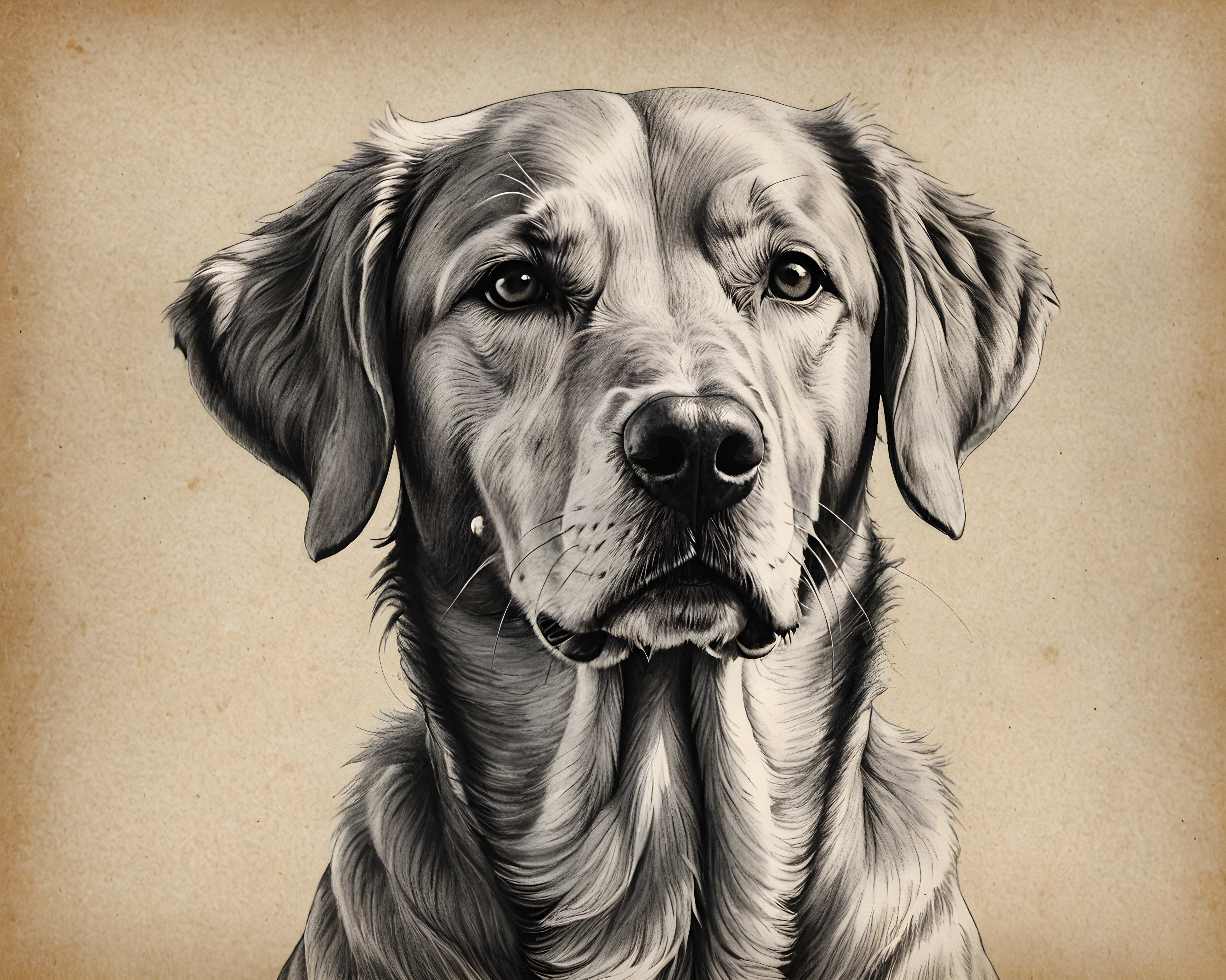 Soulful Retriever — Pencil Sketch (Savage)